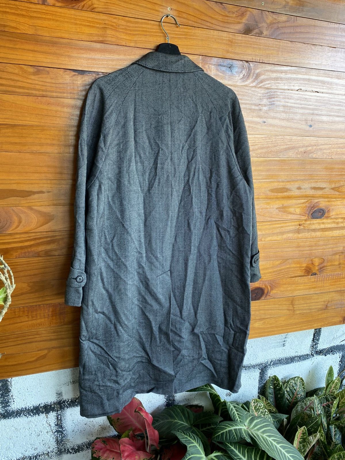 Sanyo Vintage Sanyo Excellent Wool Herringbone Coat – Classic Size US M / EU 48-50 / 2 - 11 Thumbnail