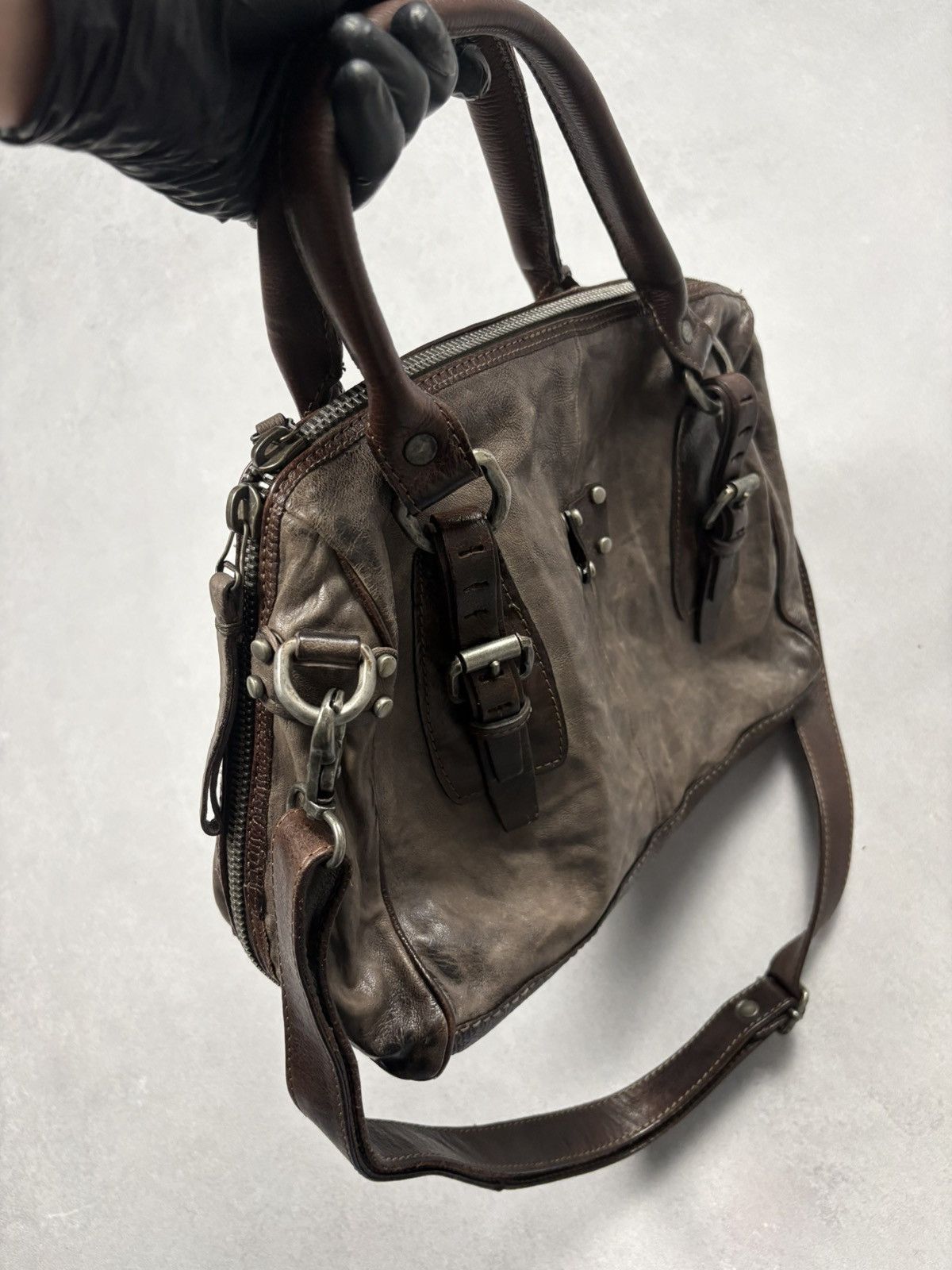 A.S.98 A.S.98 AirStep Archive Brown Leather Satchel Shoulder Bag Size ONE SIZE - 10 Thumbnail