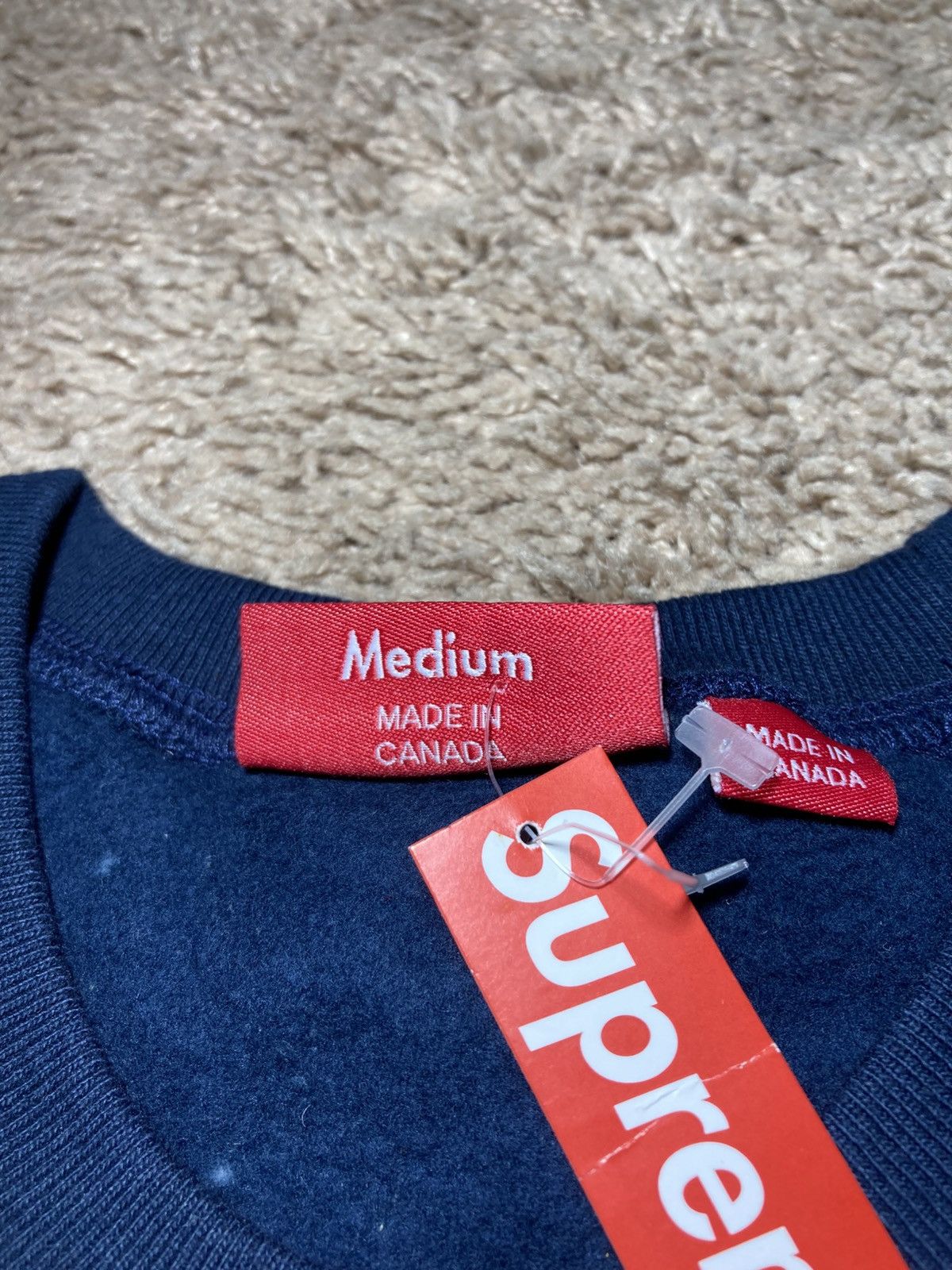 Supreme New SS16 Supreme Spin Crewneck Tide Spoof Parody 2016 Navy Size US M / EU 48-50 / 2 - 6 Thumbnail