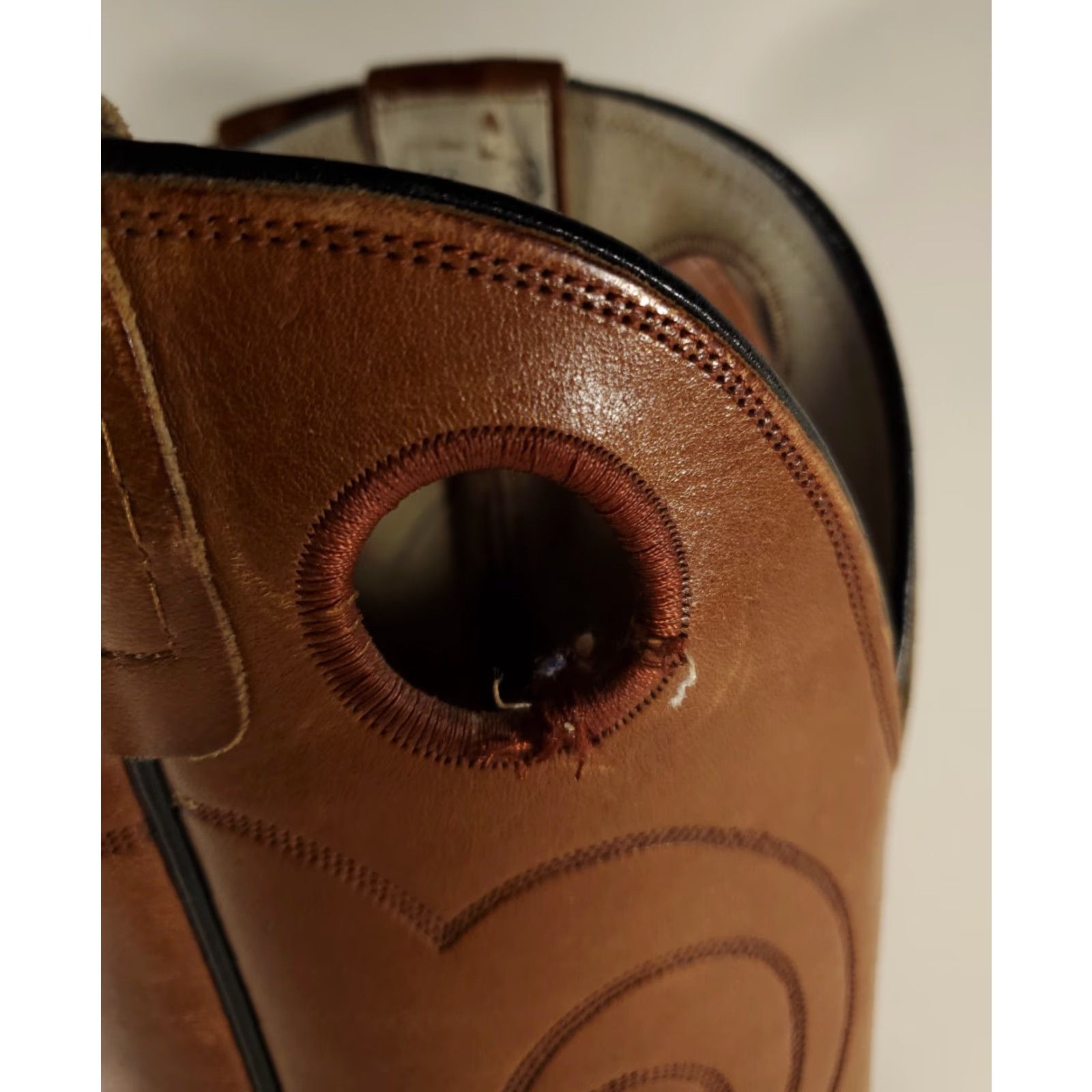Vintage Olathe Boots Boot Western Buckaroo Cowboy Leather Brown 16" 36515 Mens 9 Kansas B Size US 9 / EU 42 - 3 Thumbnail