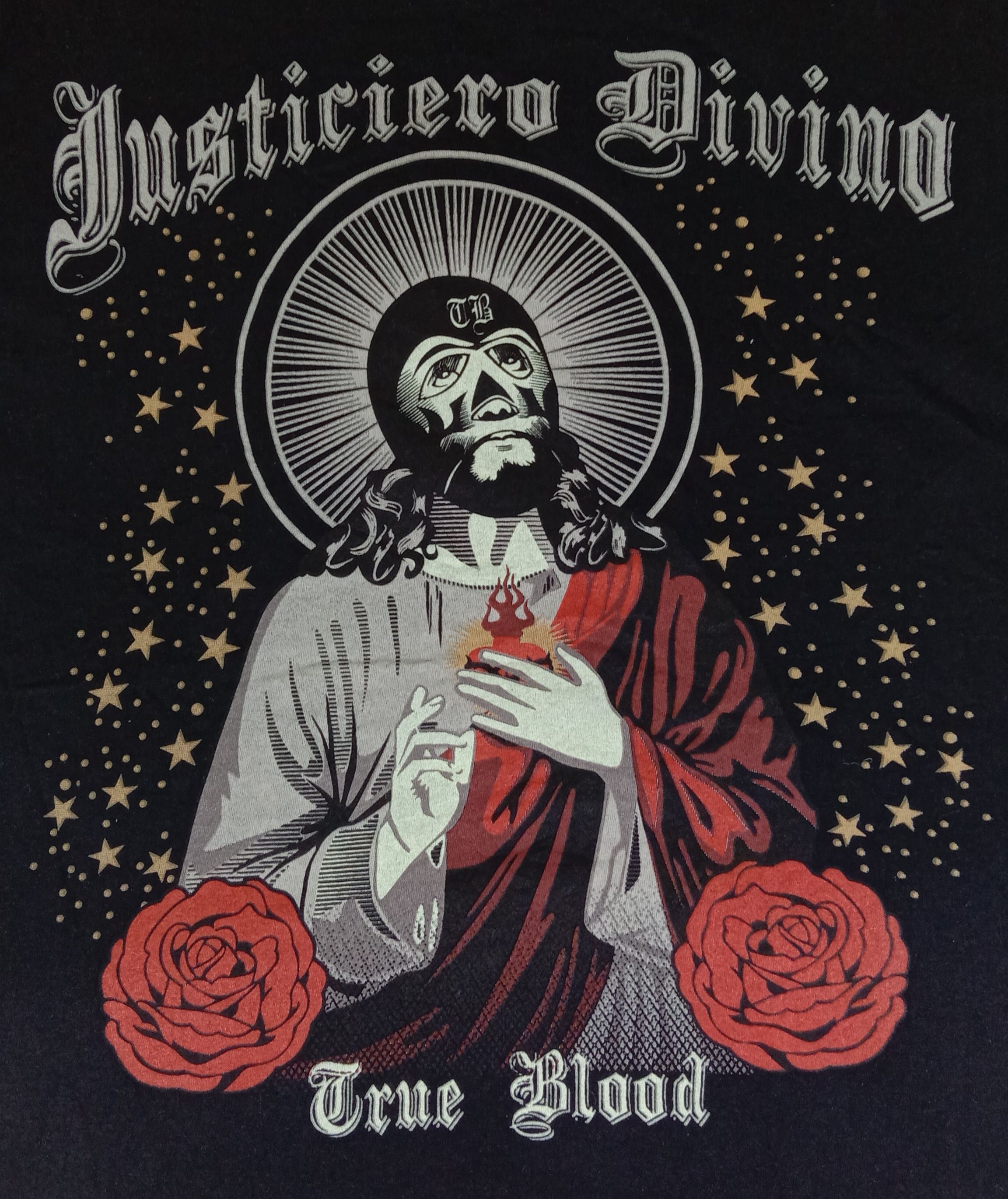 Vintage Vintage True Blood X Justiciero Divino Over Printed T Shirt Size US M / EU 48-50 / 2 - 2 Thumbnail