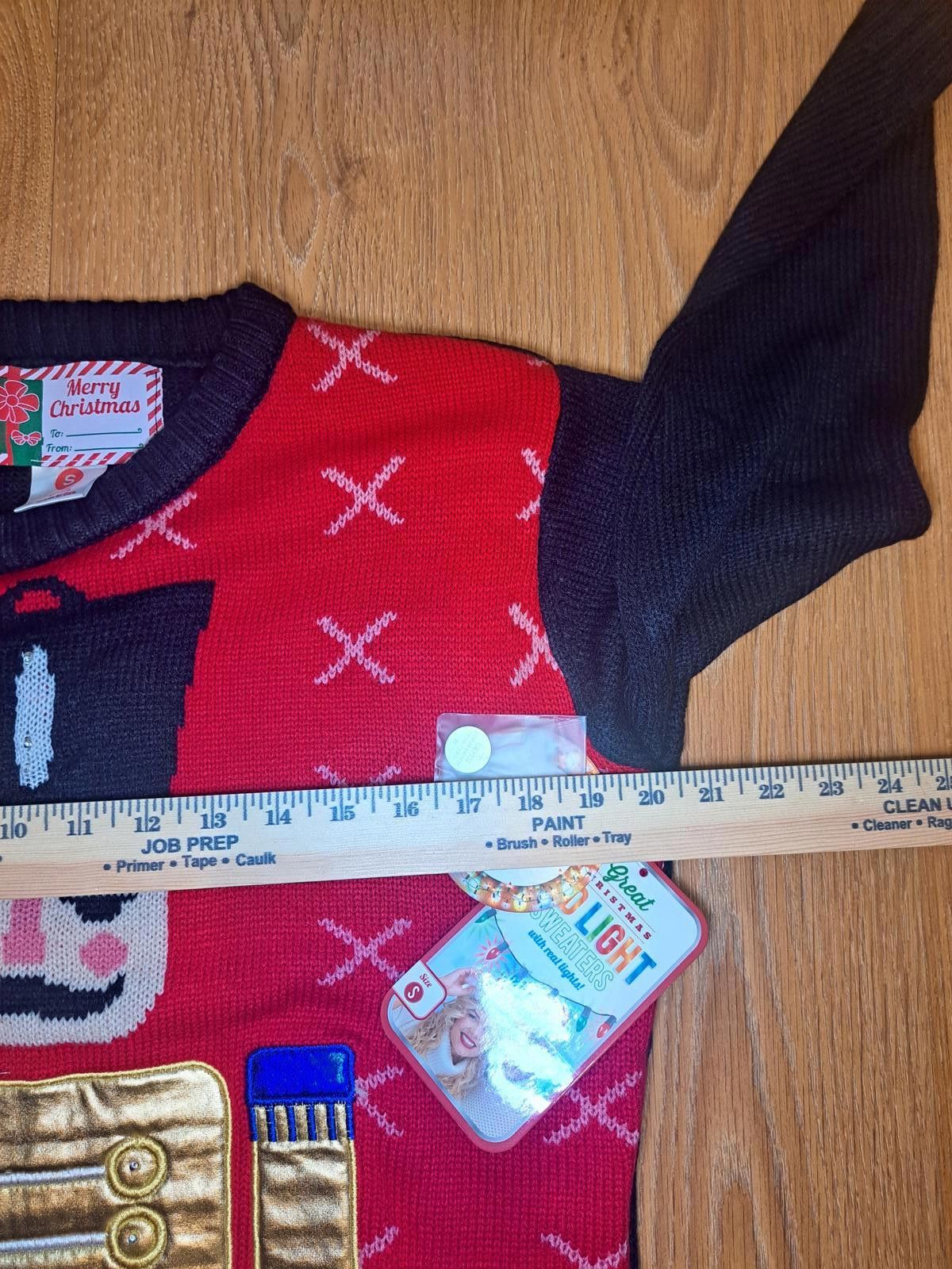 Other UGLY CHRISTMAS Sweater Mens Small Red Nutcracker LED Light Size US S / EU 44-46 / 1 - 9 Thumbnail