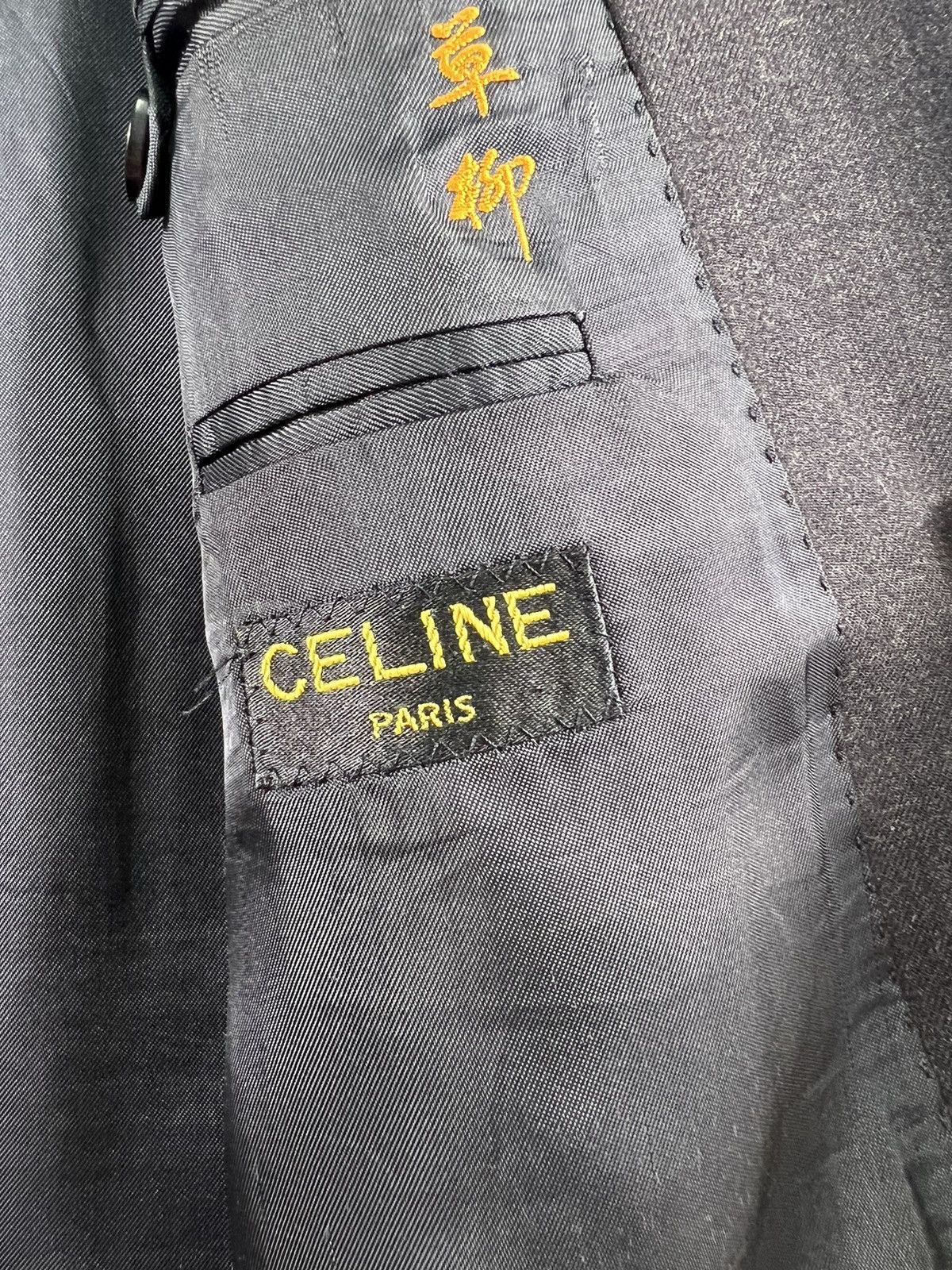 Celine 🔥 Vtg Tailoring French CELINE LORO PIANA Golden Button Size 52S - 14 Thumbnail
