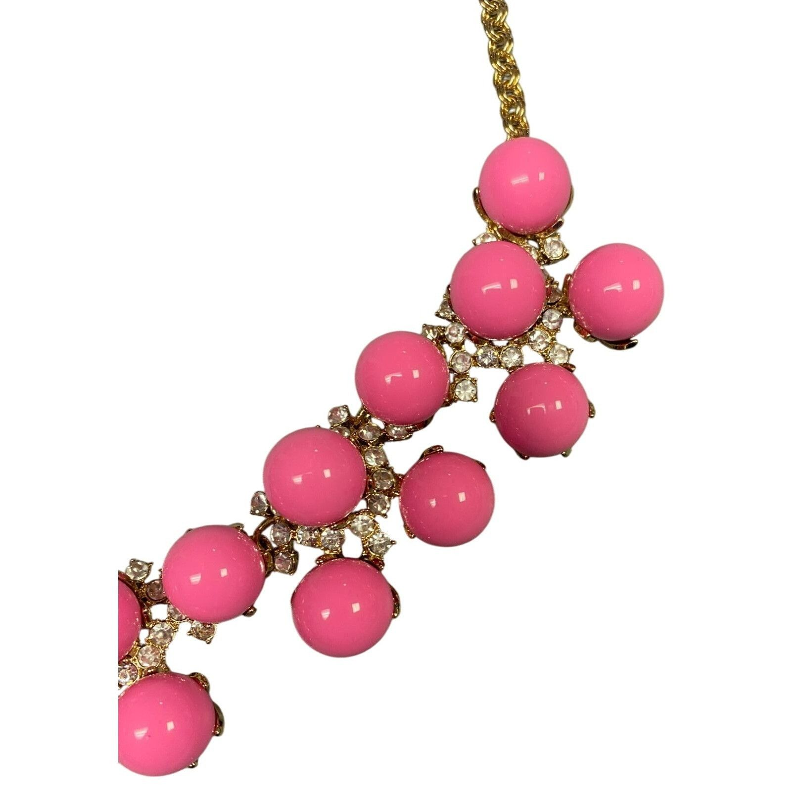 Talbots Talbots Chunky Pink Bubble Beaded Statement Necklace With Rh Size ONE SIZE - 3 Thumbnail