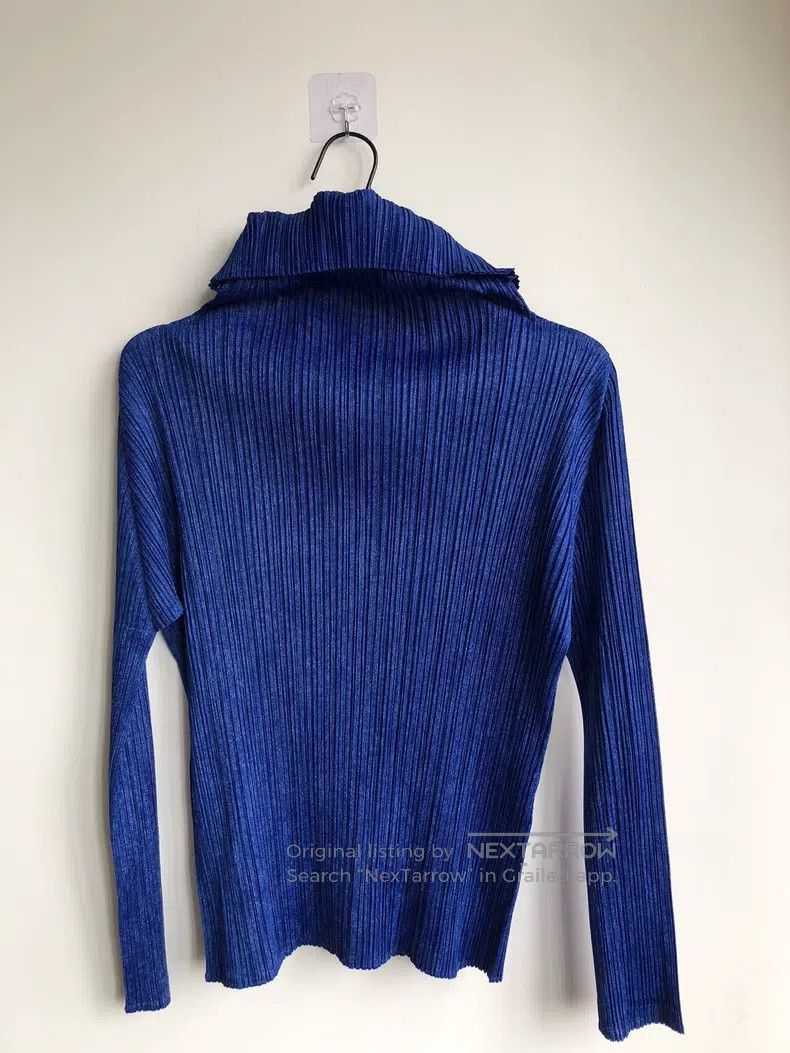 Issey Miyake Issey Miyake Blue Long Sleeve Size L / US 10 / IT 46 - 1 Thumbnail