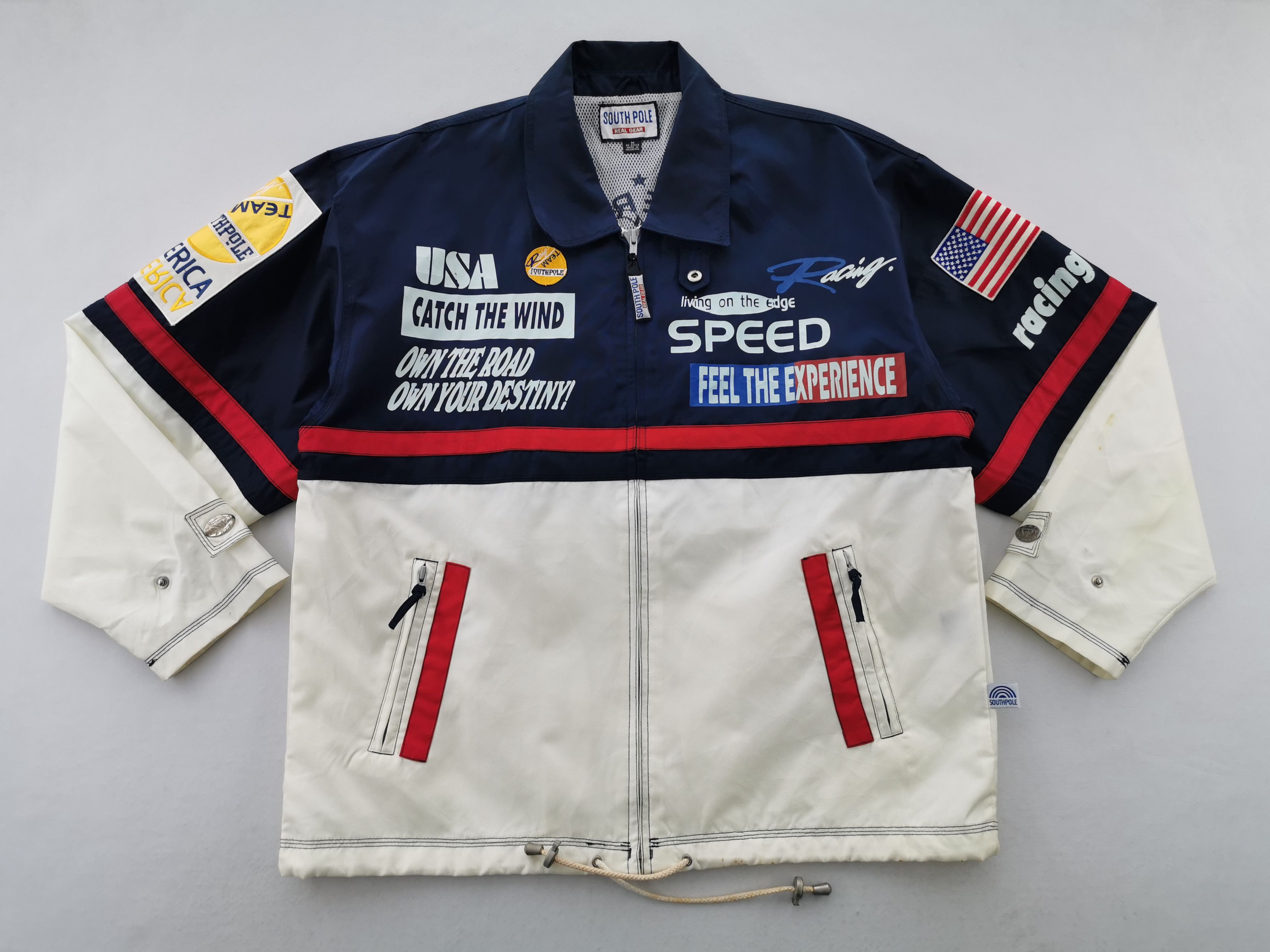 Vintage 90's Southpole Racing Team Jacket Nylon Size M