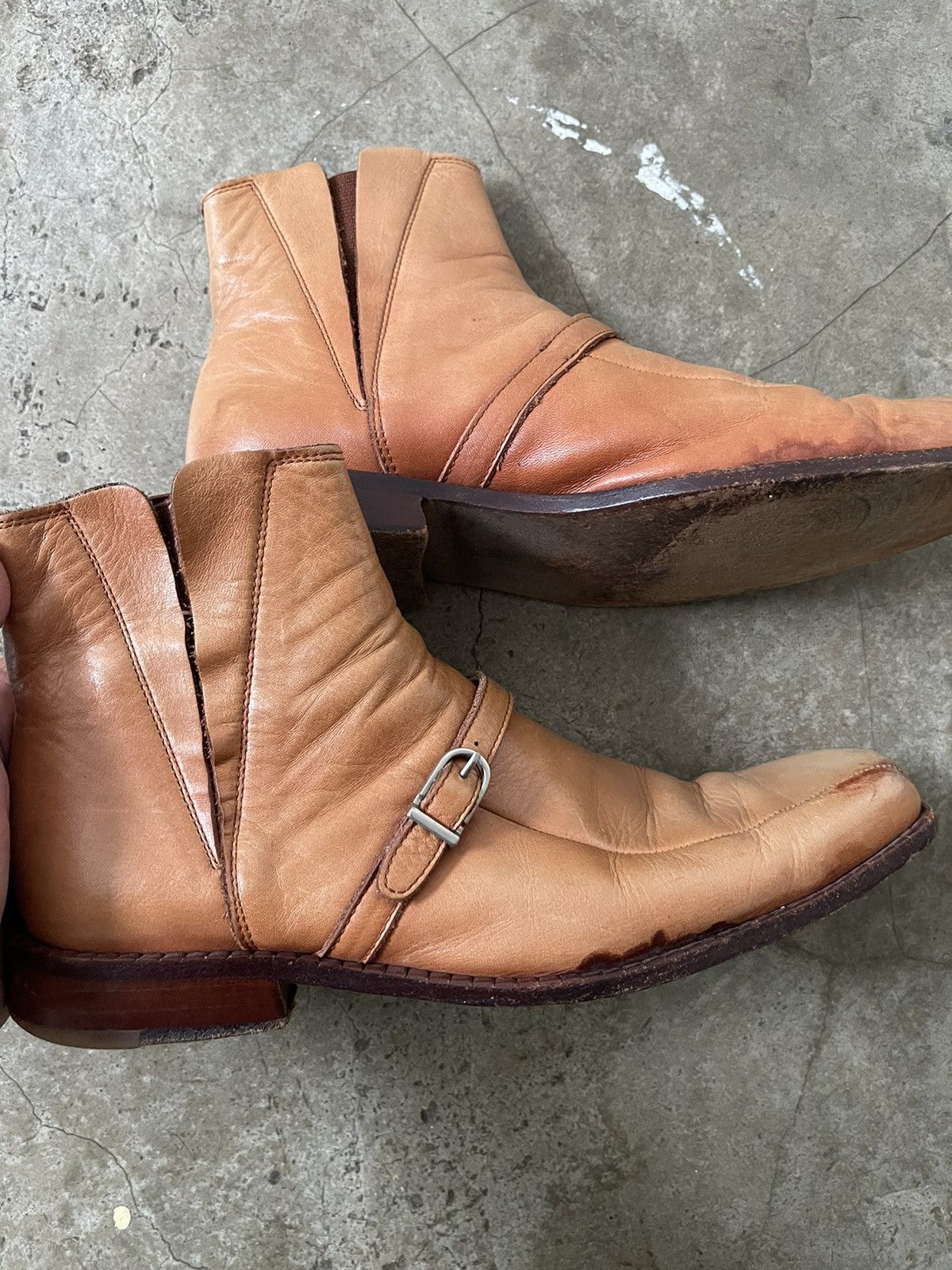 Tricot Comme des Garcons Tricot Comme Des Garcons Leather Boots Size US 8.5 / IT 38.5 - 6 Thumbnail