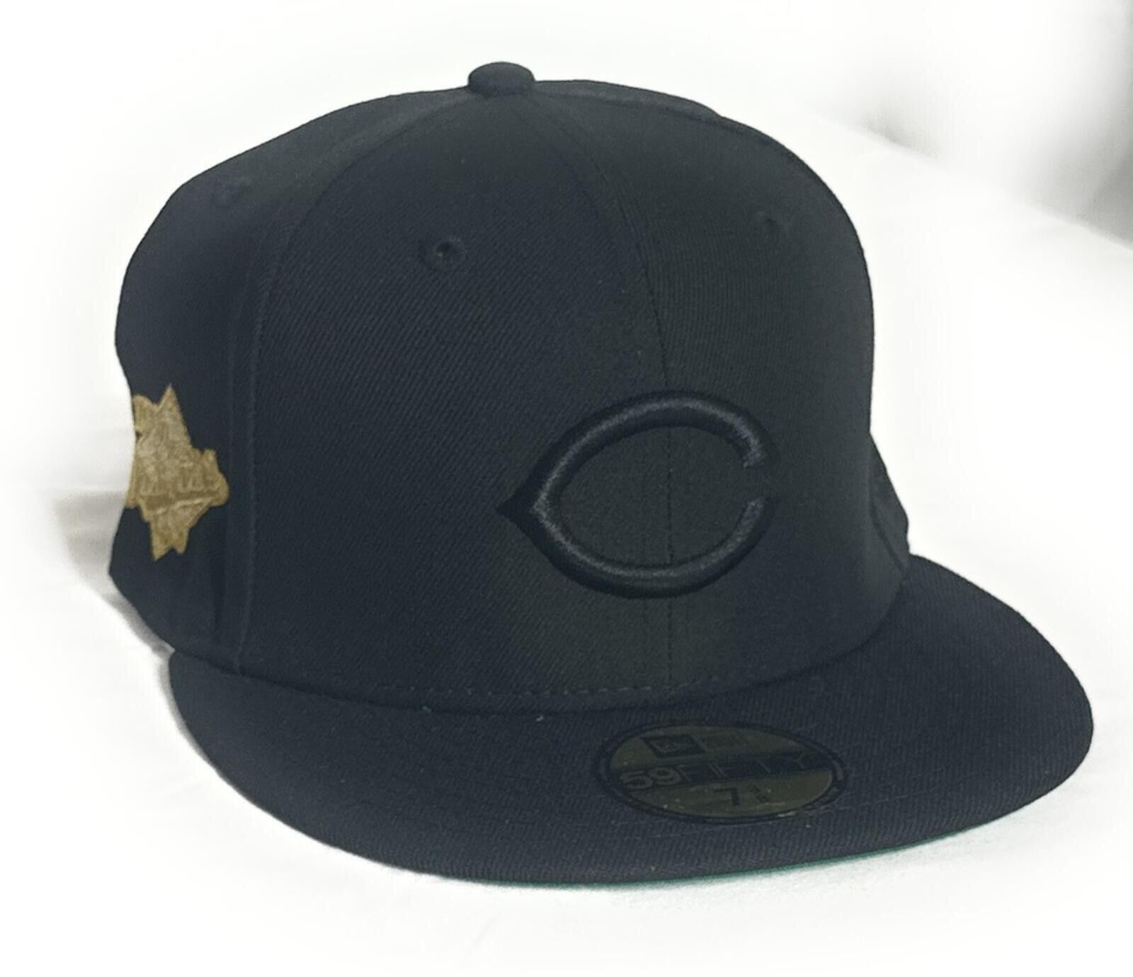 New Era New Era Cincinnati Reds 1990 WS Black / Gold 59FIFTY 7 3/8 Size ONE SIZE - 1 Thumbnail