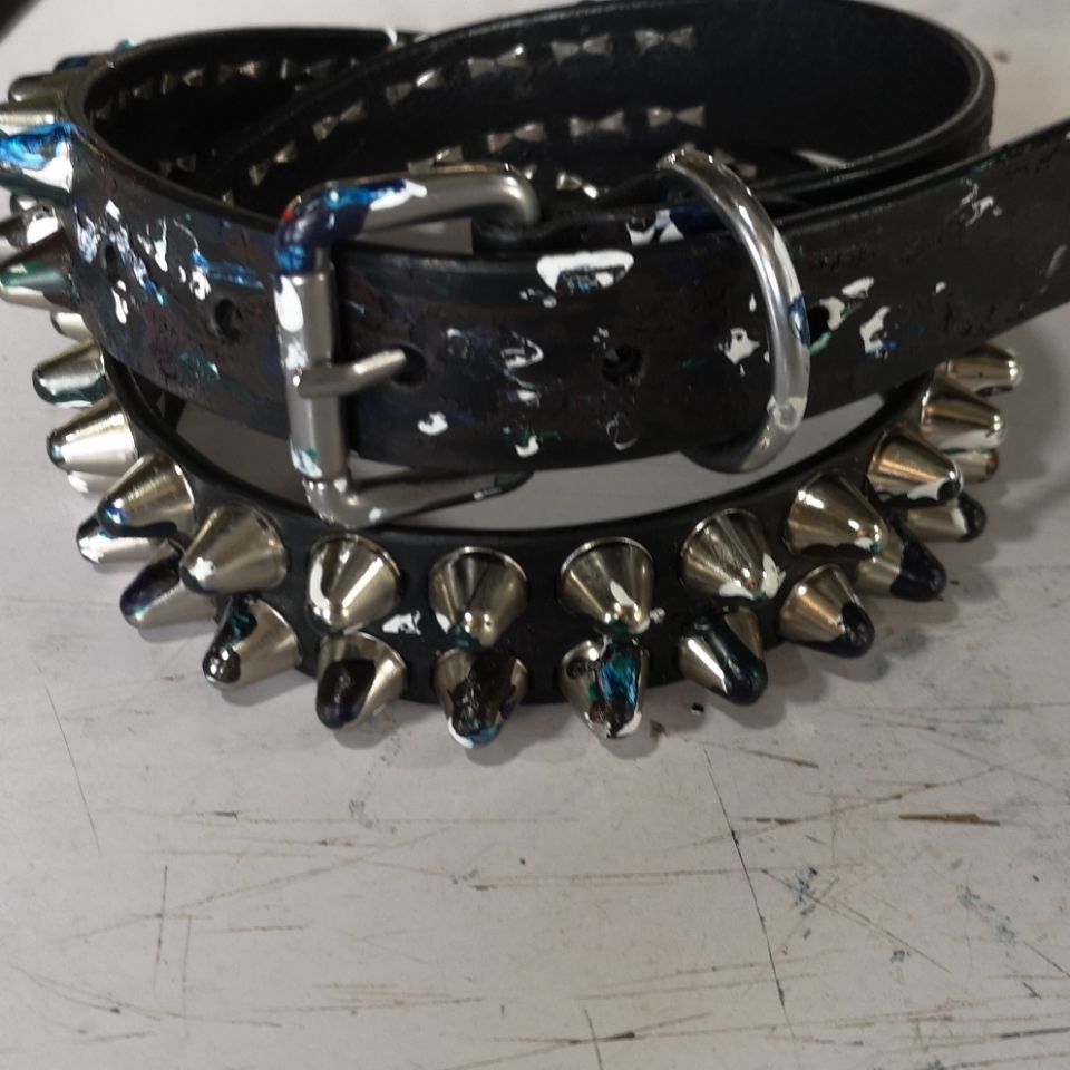 VIBE Crazy Vintage Belt Riveted Belts Menswear Accessories Size ONE SIZE - 3 Thumbnail