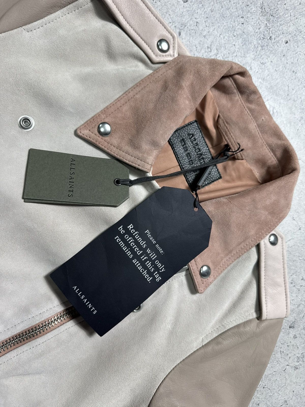 Allsaints Allsaints Goat Leather Balfern Mix Biker Jacket New Size L / US 10 / IT 46 - 5 Thumbnail