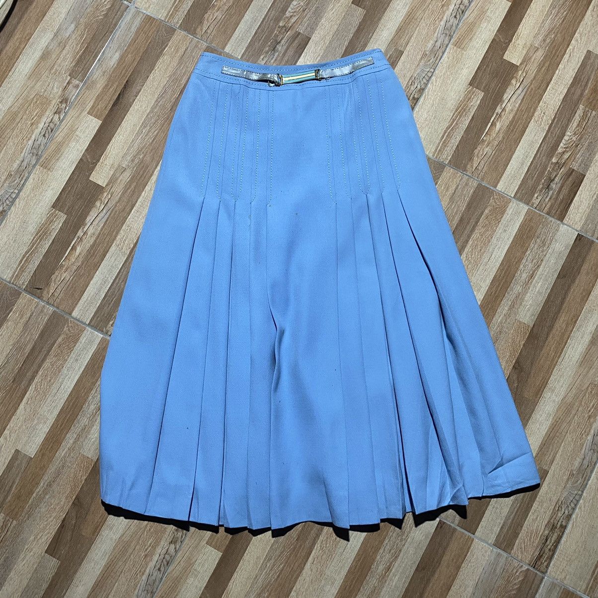 image of Archival Clothing x Celine Paris Midi Skrit in Blue, Women's (Size 26)