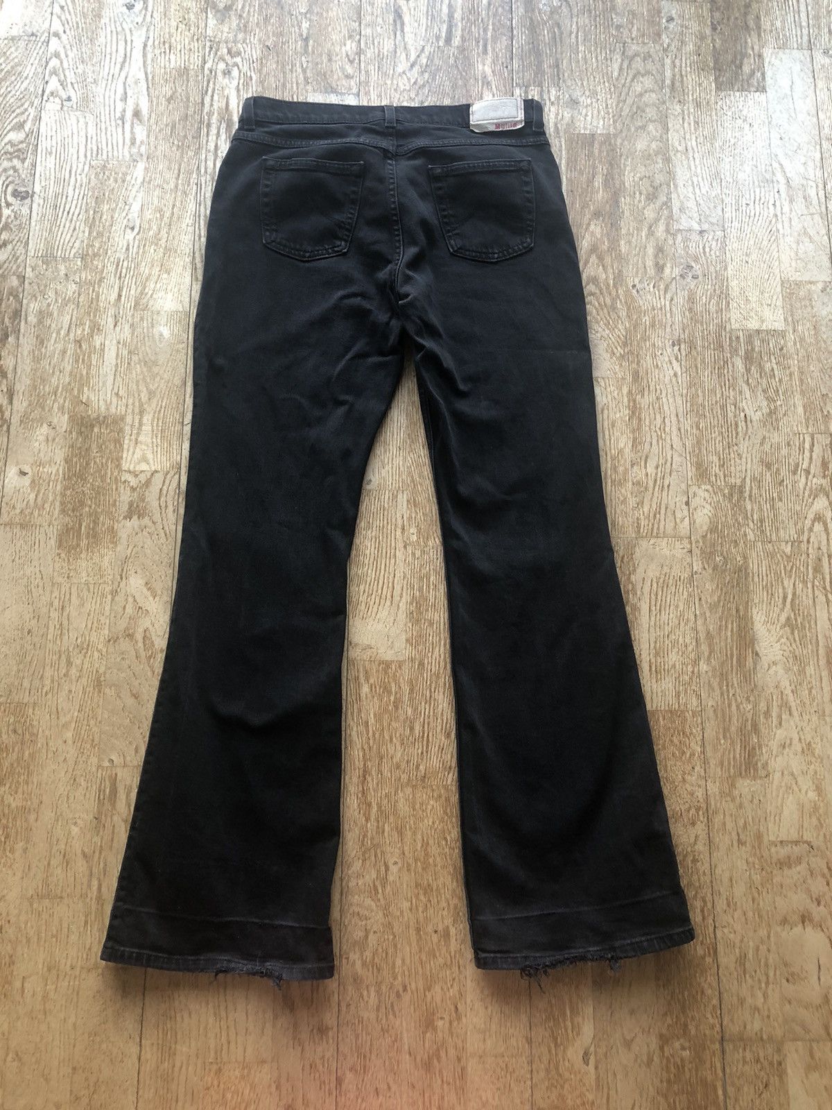 Mustang MUSTANG JEANS BELL BOTTOM VINTAGE QUALITY BLACK DENIM PANTS Size US 31 - 2 Thumbnail