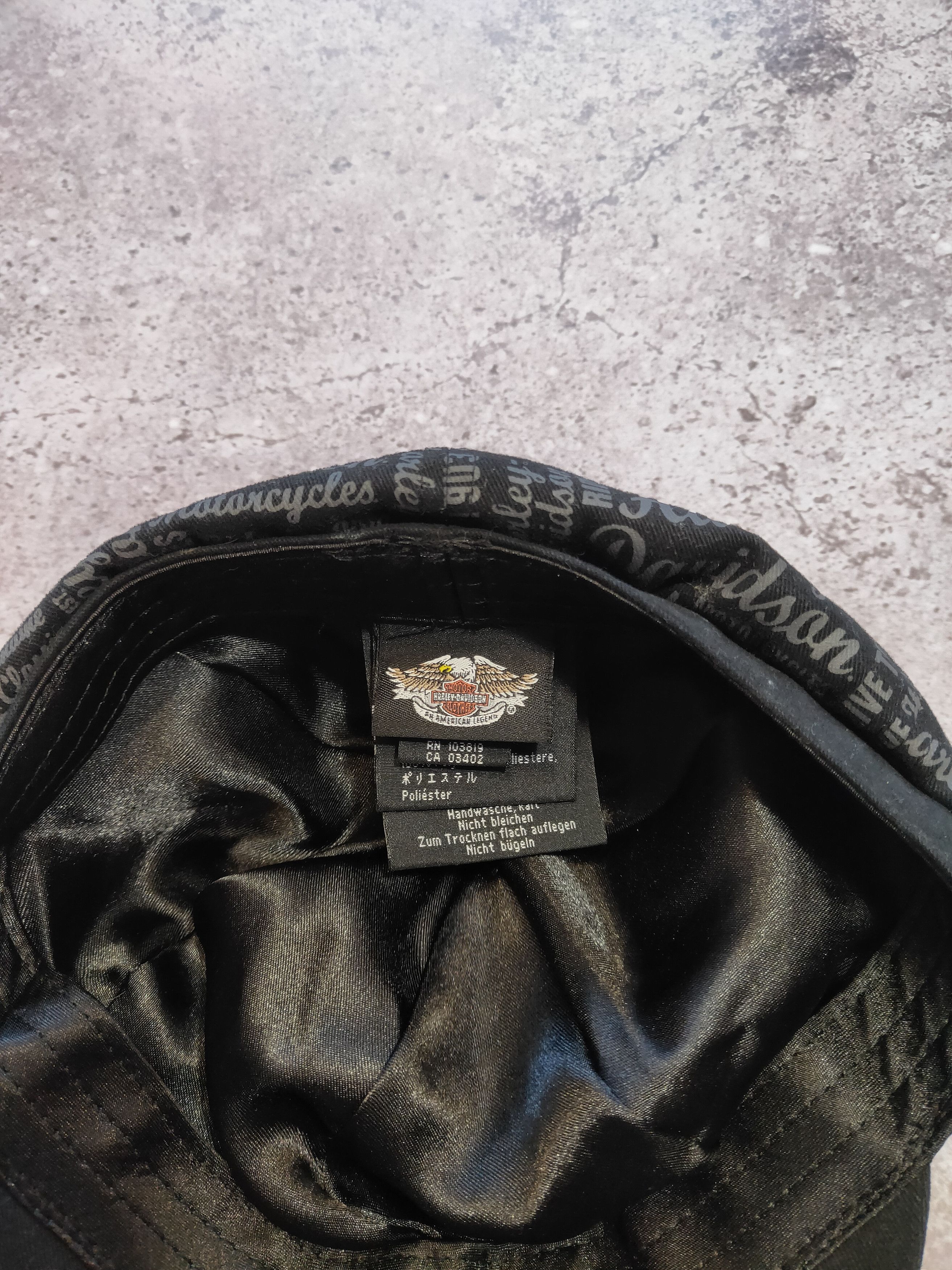 Harley Davidson × Vintage Vintage Harley Davidson Studded Cadet Hat Cap Size ONE SIZE - 5 Thumbnail