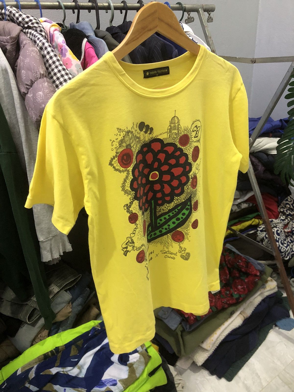 Japanese Brand × Takashi Murakami × Yayoi Kusama Vintage 24 Hours Television Yayoi Kusama Love Forever Shirt Size US S / EU 44-46 / 1 - 3 Thumbnail