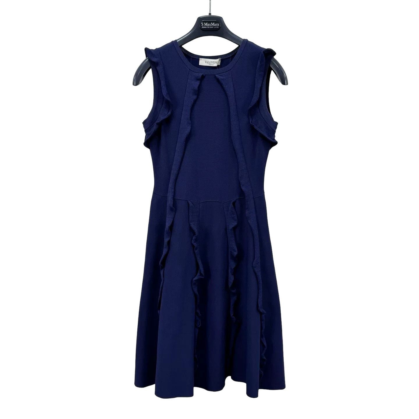 Valentino Valentino Ruffle Trim Knit Midi Dress Size M Size M / US 6-8 / IT 42-44 - 1 Thumbnail