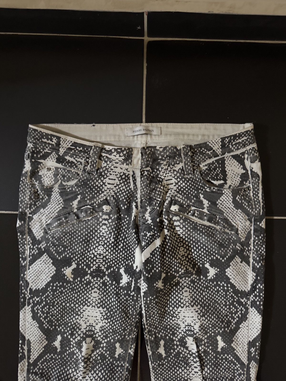 Balmain Pierre Balmain snake print skinny jeans Size US 28 / EU 44 - 4 Thumbnail