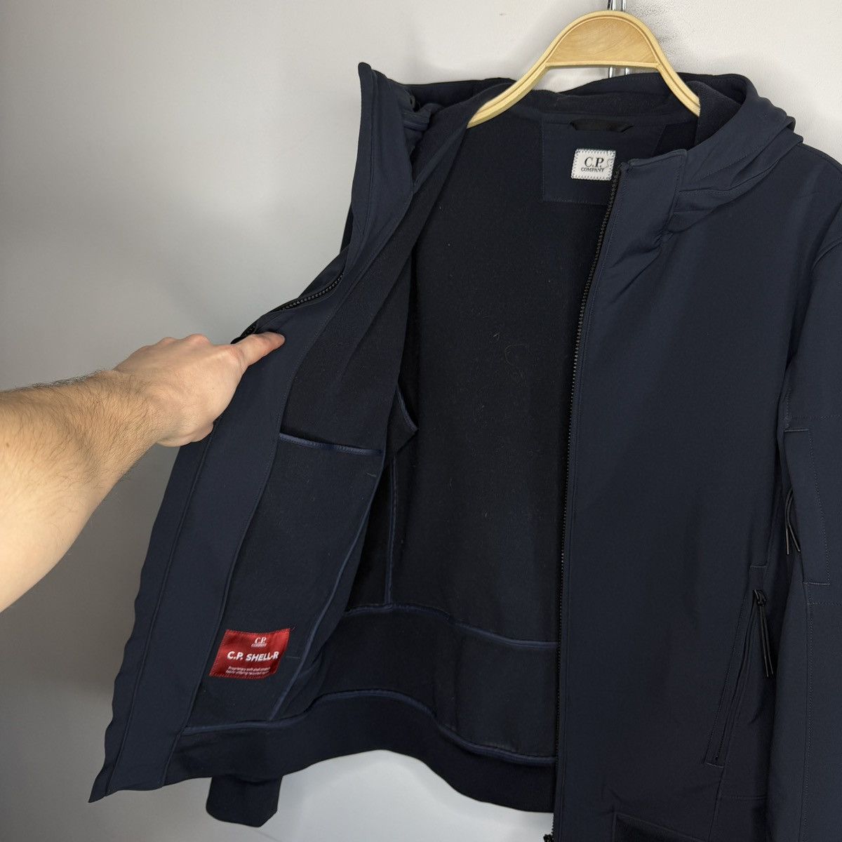 C.P. Company Cp Company Softshell Jacket Dark Navy Glass Logo Size US L / EU 52-54 / 3 - 10 Thumbnail