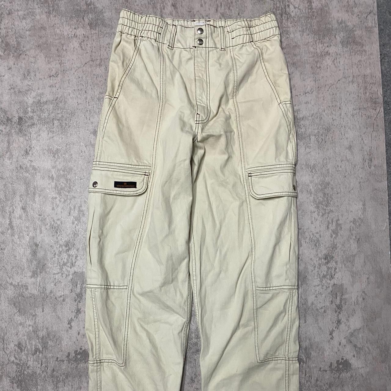 Bdg Cream and white BDG cargo pants #streetwear Size US 30 / EU 46 - 1 Thumbnail