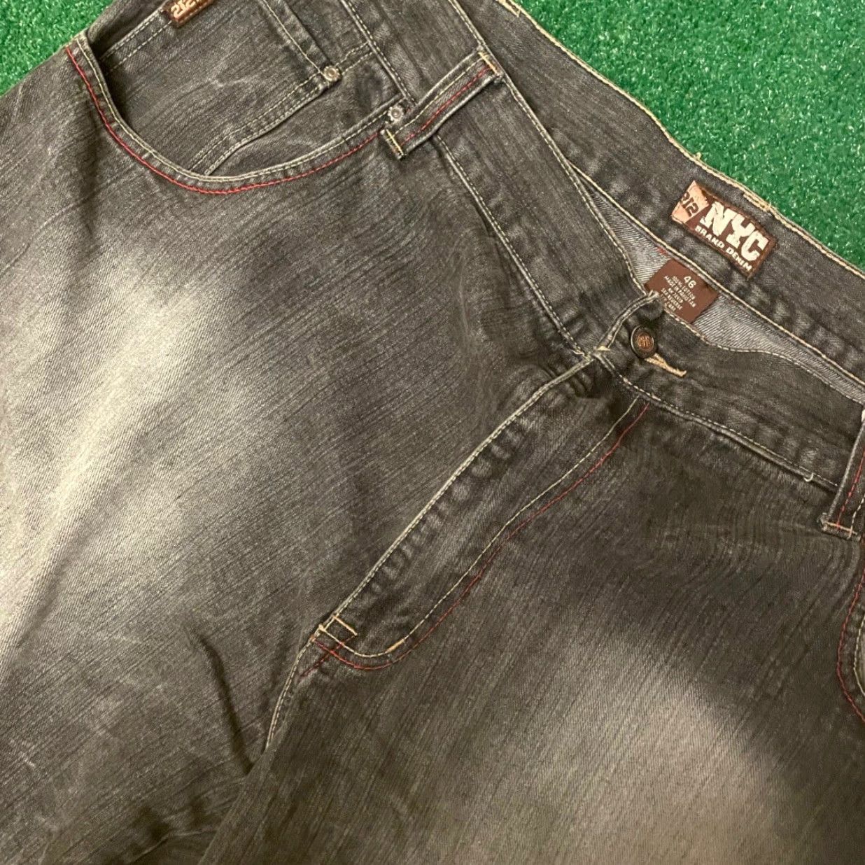 Vintage VINTAGE NYC JNCO Tripp NYC Men 46 Black Skater Grunge Hip Hop Punk Y2K Wings Embroidered Shorts VTG Mens Size US 30 / EU 46 - 4 Thumbnail