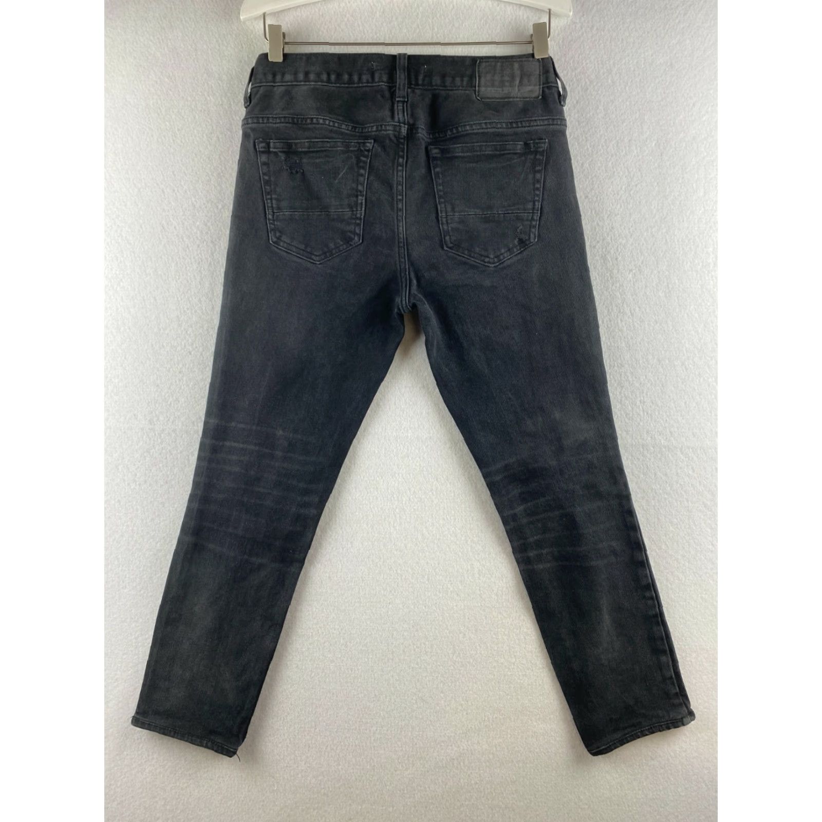 Pacsun PacSun Jeans Mens 28 x 30 Black Tapered Stacked Skinny Stretch Distressed Rip Jeans Size US 28 / EU 44 - 7 Thumbnail
