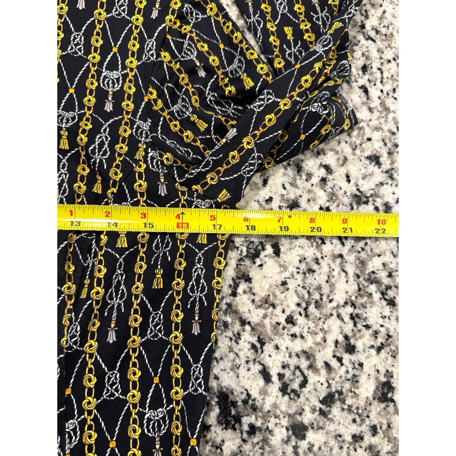 J.McLaughlin J. McLaughlin Catalyst Catalina Knot Chain Print Dress Womens M Pockets Knee Length Multicolor 3/4 Sleeve Sheath Medium Womens Size M / US 6-8 / IT 42-44 - 3 Thumbnail