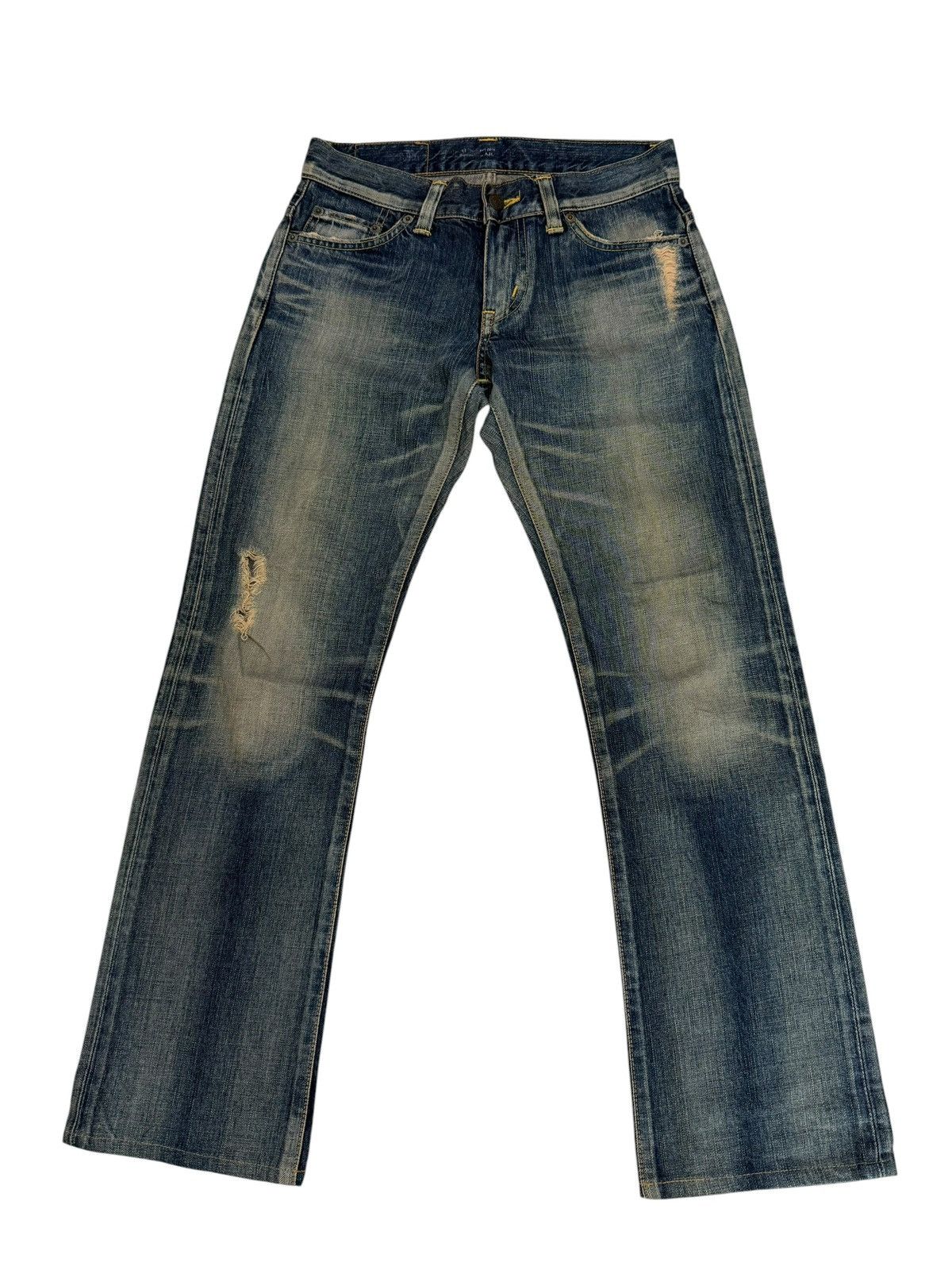 Edwin Vintage Edwin 503 Ladies Flared Style Distressed Denim Jeans Size 28" / US 6 / IT 42 - 1 Thumbnail