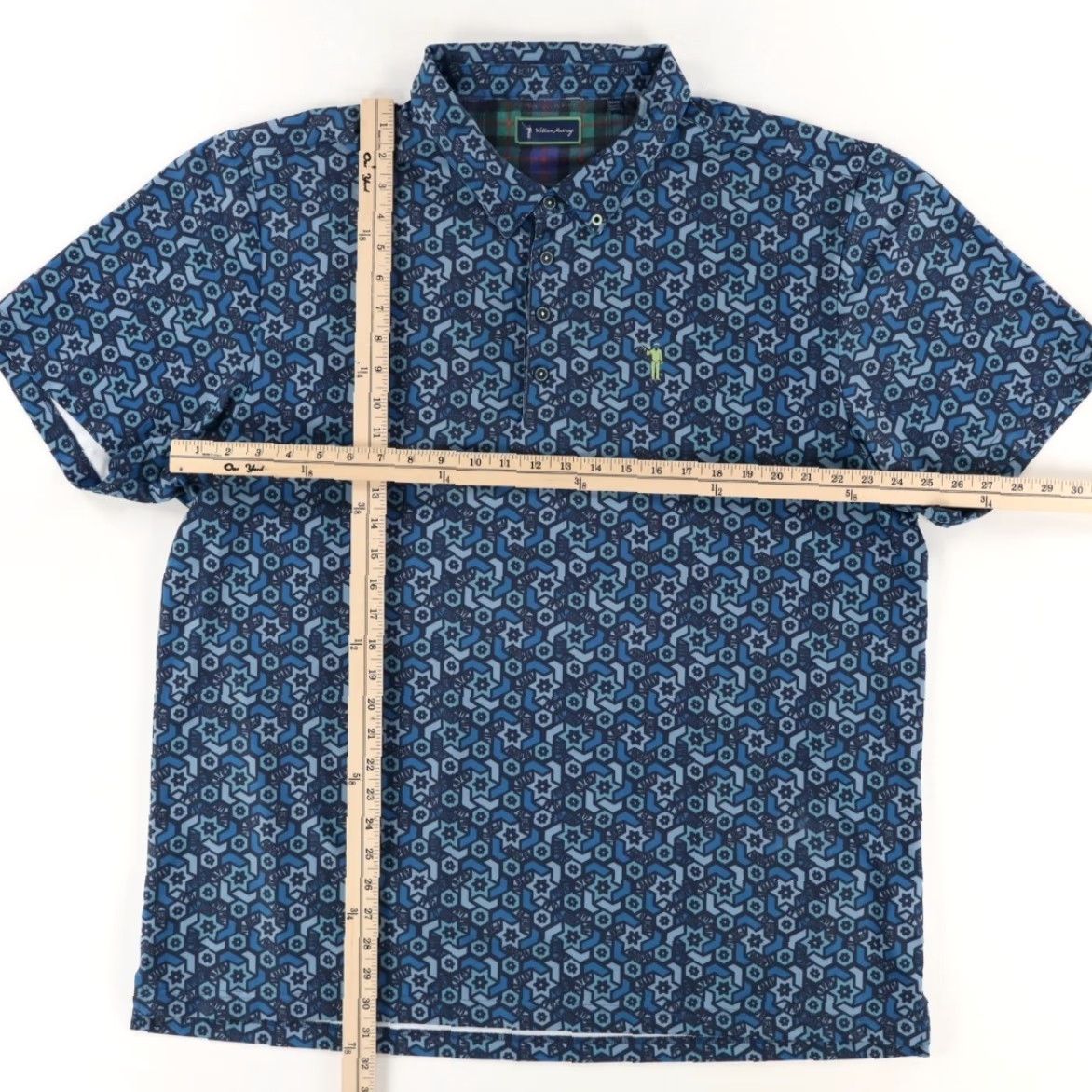 NEXT William Murray Next Stop Stretch Geometric Polo Shirt Navy Men's 2XL Size US XXL / EU 58 / 5 - 3 Thumbnail