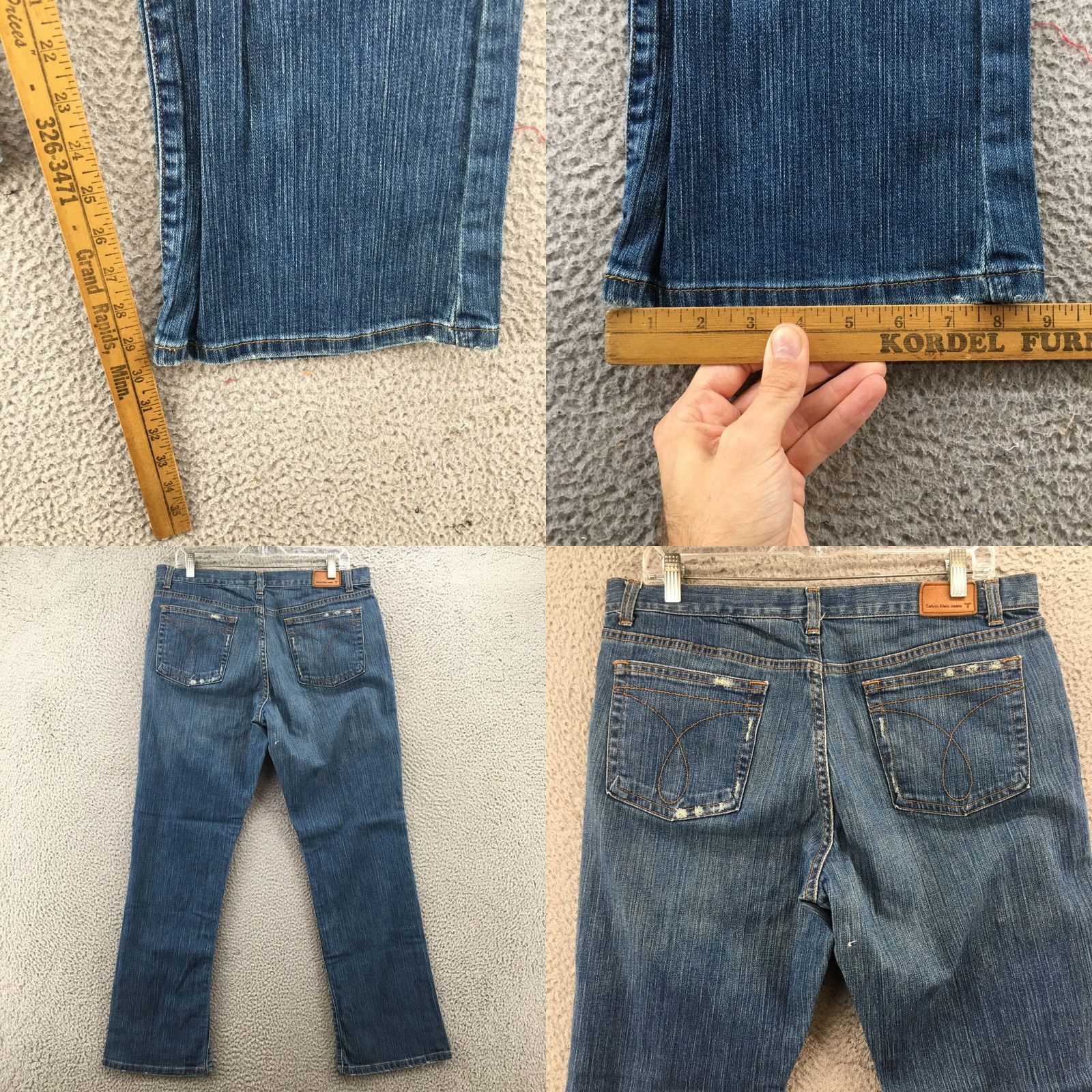 Calvin Klein Calvin Klein Jeans Womens 16x32 Blue Denim Mid Rise Straight Jeans 5-Pocket Regular Rise Mens? Womens Size 38" / US 16 / IT 52 - 8 Thumbnail