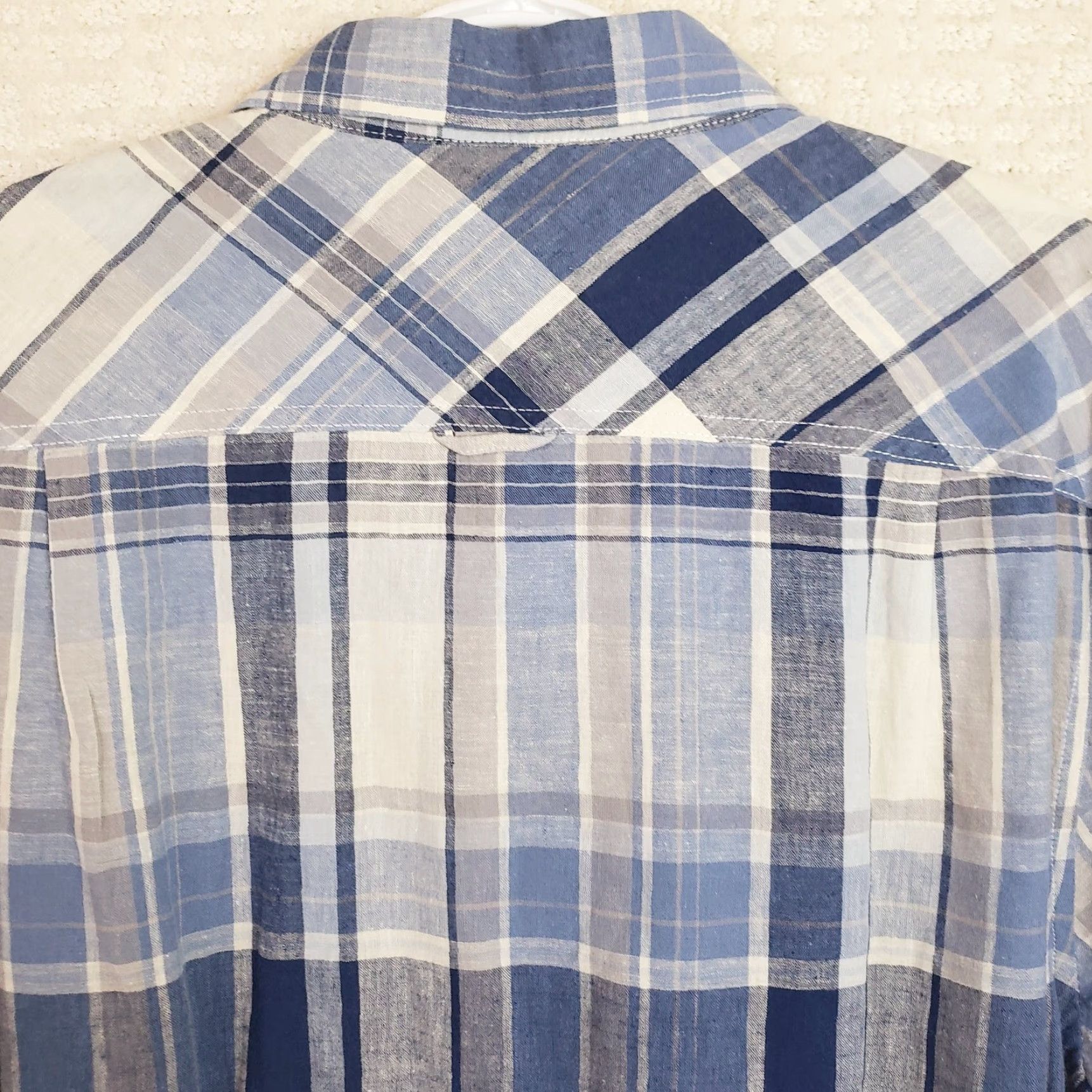 Club Room VINTAGE Club Room Shirt Mens XL Blue Plaid Button-Up Long Sleeve Slim Fit Size US XL / EU 56 / 4 - 6 Thumbnail