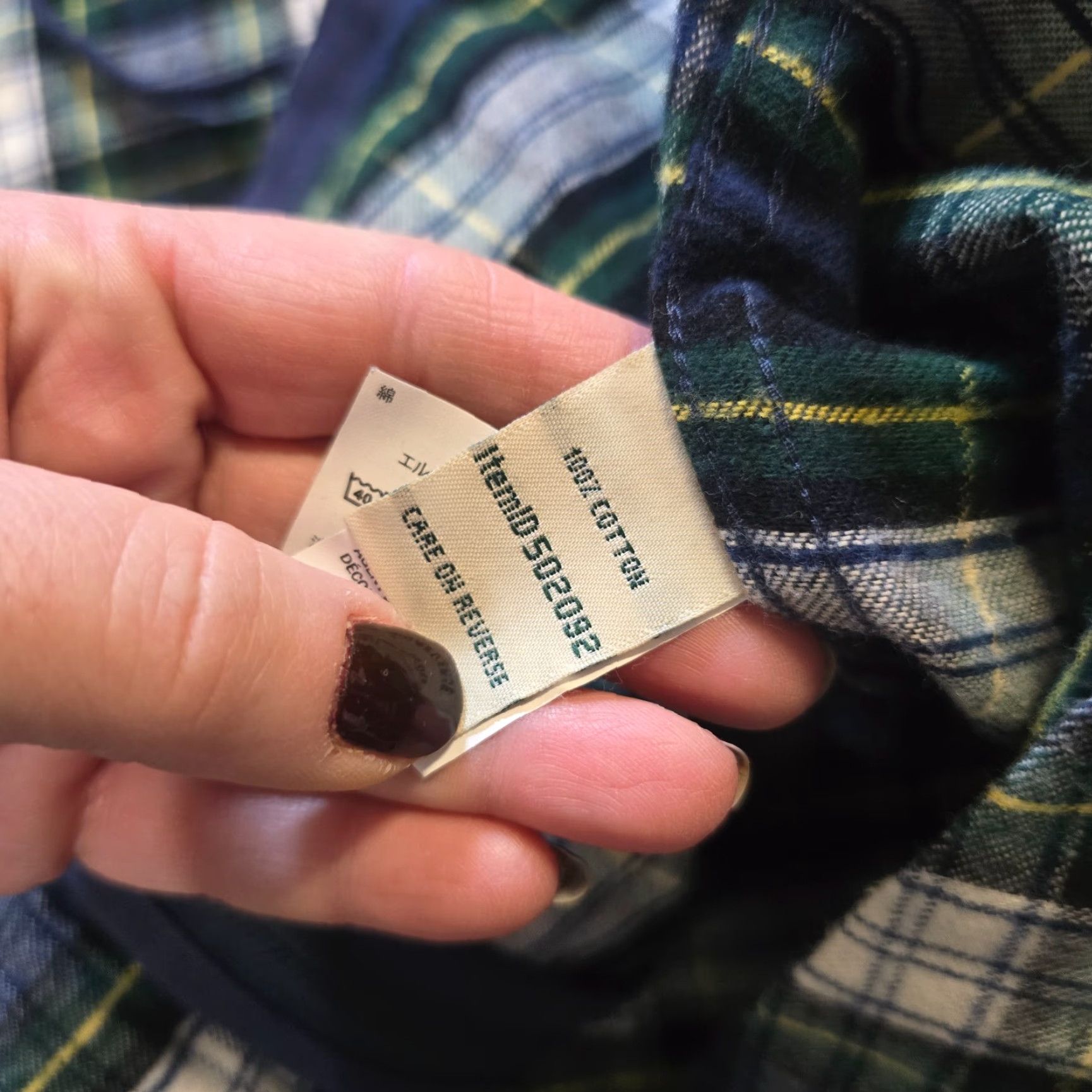 Vintage LL Bean Top Womens M Green Scotch Plaid Flannel Relaxed Full Zip Hoodie Shirt Size M / US 6-8 / IT 42-44 - 7 Thumbnail