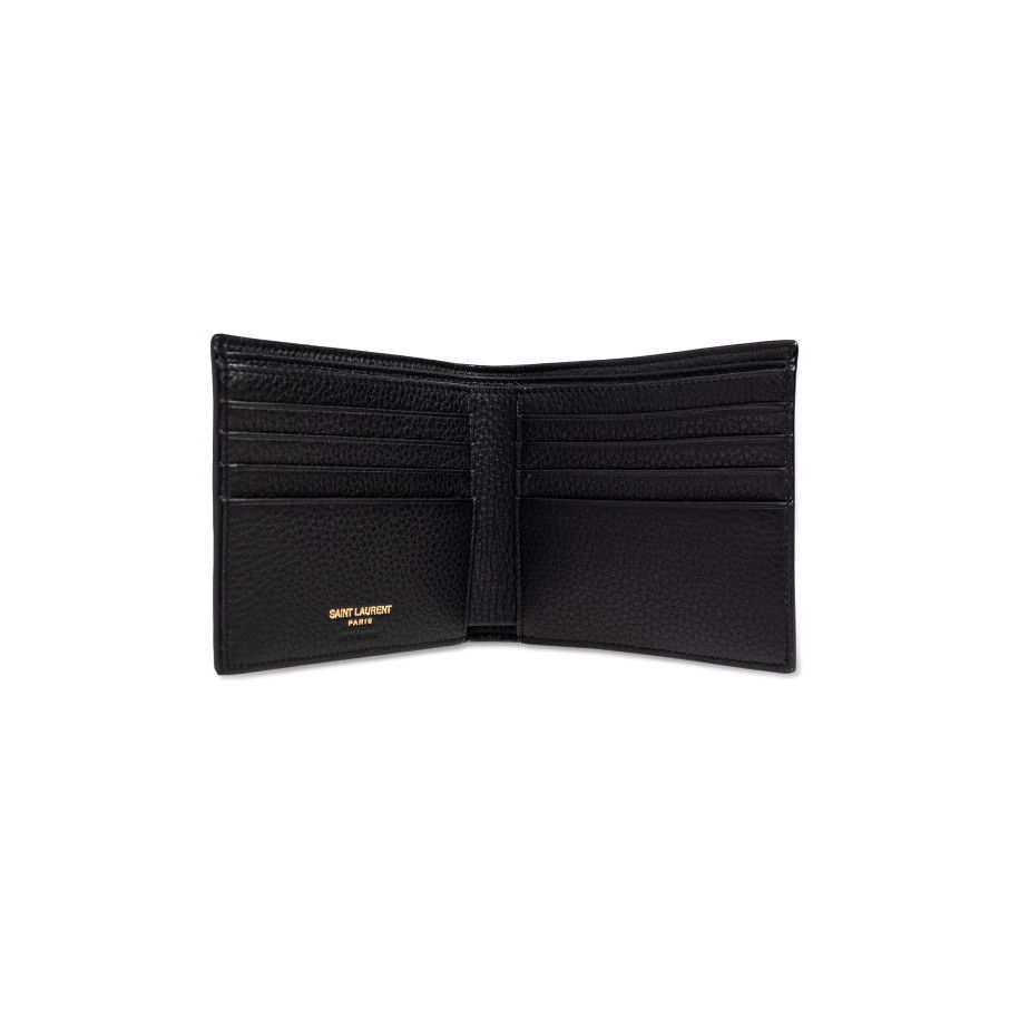 Saint Laurent Paris SAINT LAURENT Black Leather Folding Wallet New & Authentic Size ONE SIZE - 2 Thumbnail