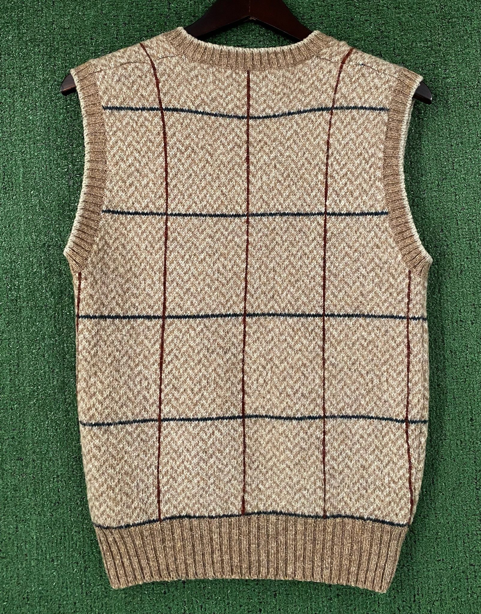 Vintage 90’s Hunting Horn 100% Wool Herringbone Sweater Vest XS Size US XS / EU 42 / 0 - 4 Thumbnail