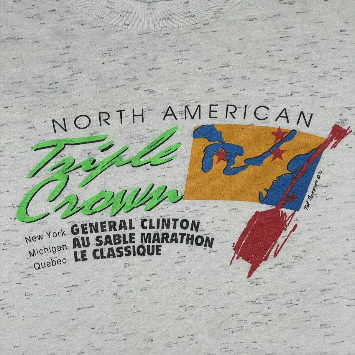 Vintage Vintage 1992 North American Triple Crown Tee Size US XL / EU 56 / 4 - 6 Thumbnail