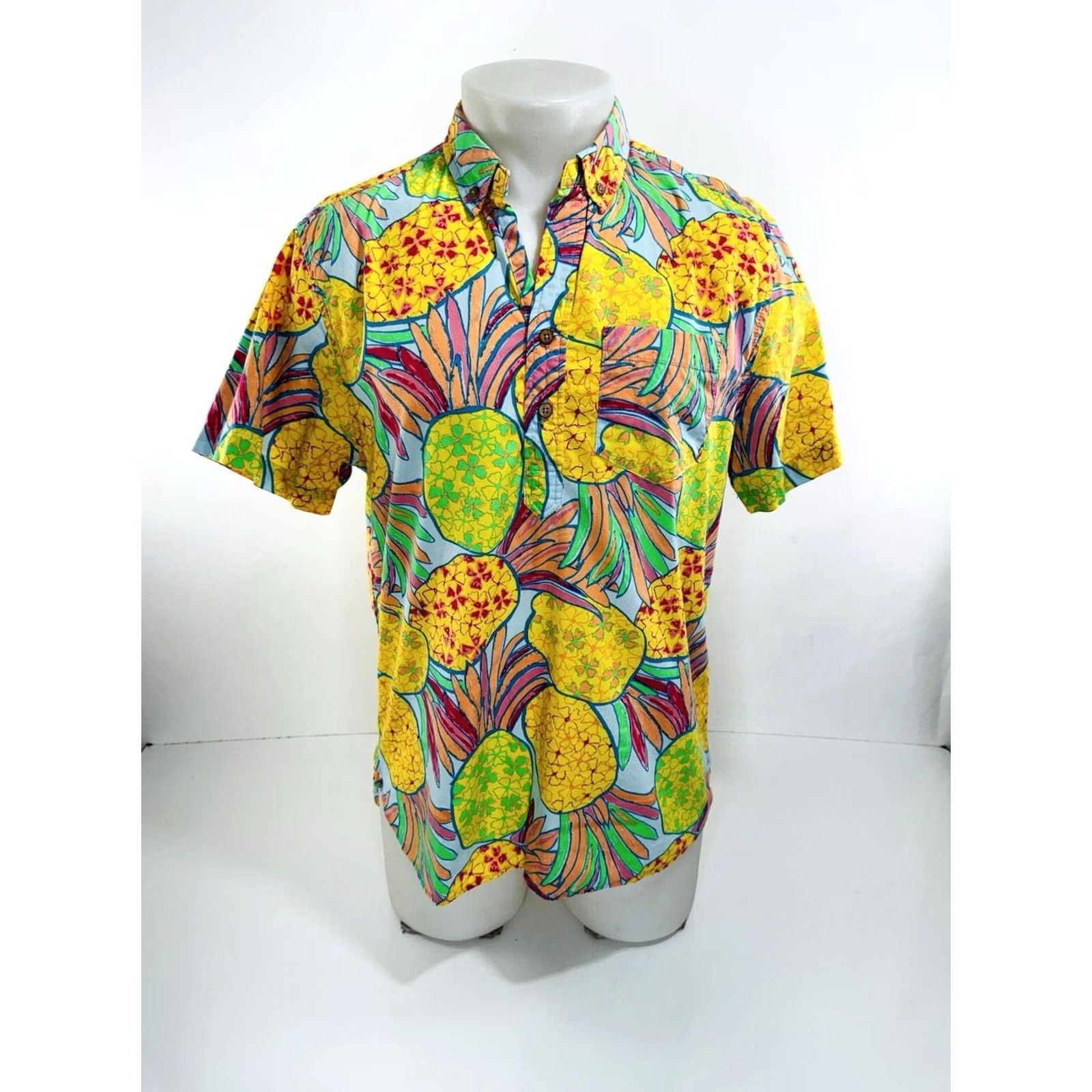 Chubbies THE NUTTER / CHUBBIES PINEAPPLE ALL OVER Hawaiian Aloha S Pullover Shirt Size US S / EU 44-46 / 1 - 2 Thumbnail
