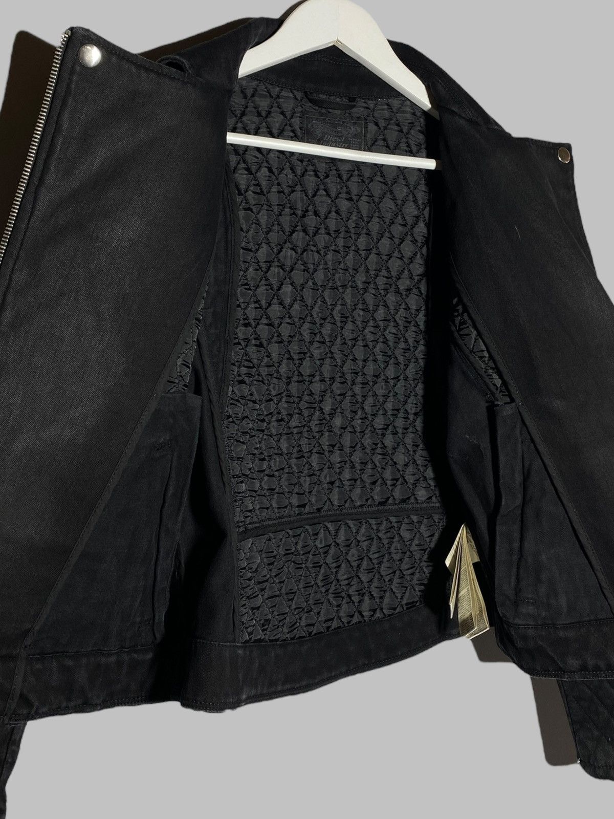 Diesel Vintage Diesel Y2k Quilted Distressed Style Biker Jacket Size S / US 4 / IT 40 - 15 Thumbnail