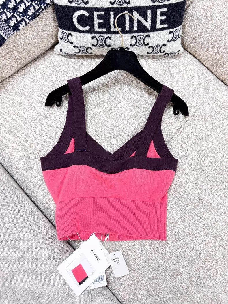 Chanel Chanel Burgundy rolled edge knitted cashmere suspenders Size XXS / US 00 / IT 34 - 3 Thumbnail