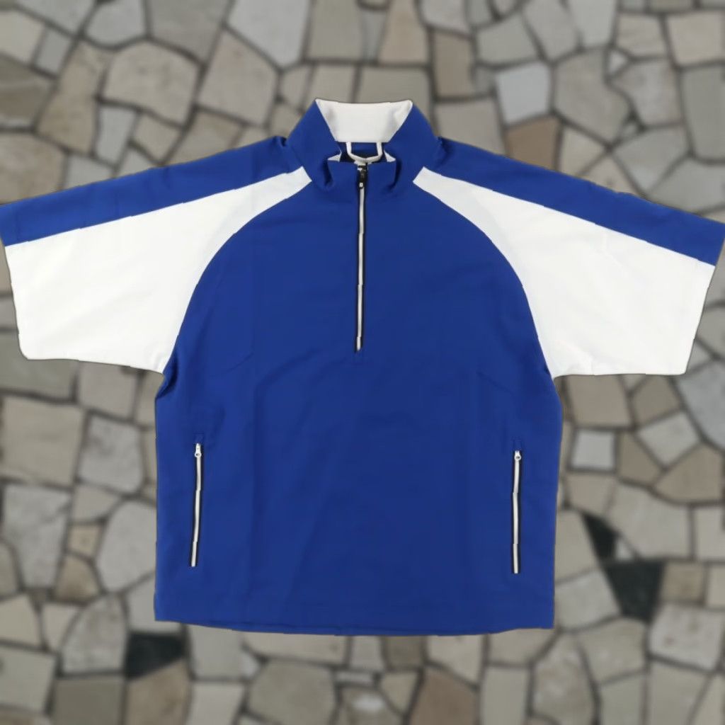Footjoy Footjoy 1/2 Zip S/S Windbreaker Colorblock Mock Jacket Blue Men's L Shirt Size US L / EU 52-54 / 3 - 1 Thumbnail