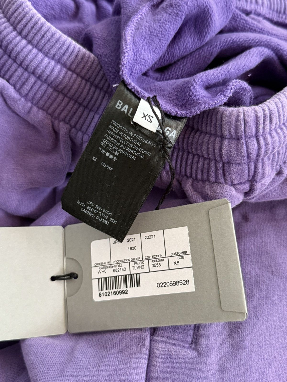 Balenciaga Purple Extra Long Baggy Sweatpants Size US 29 - 4 Thumbnail