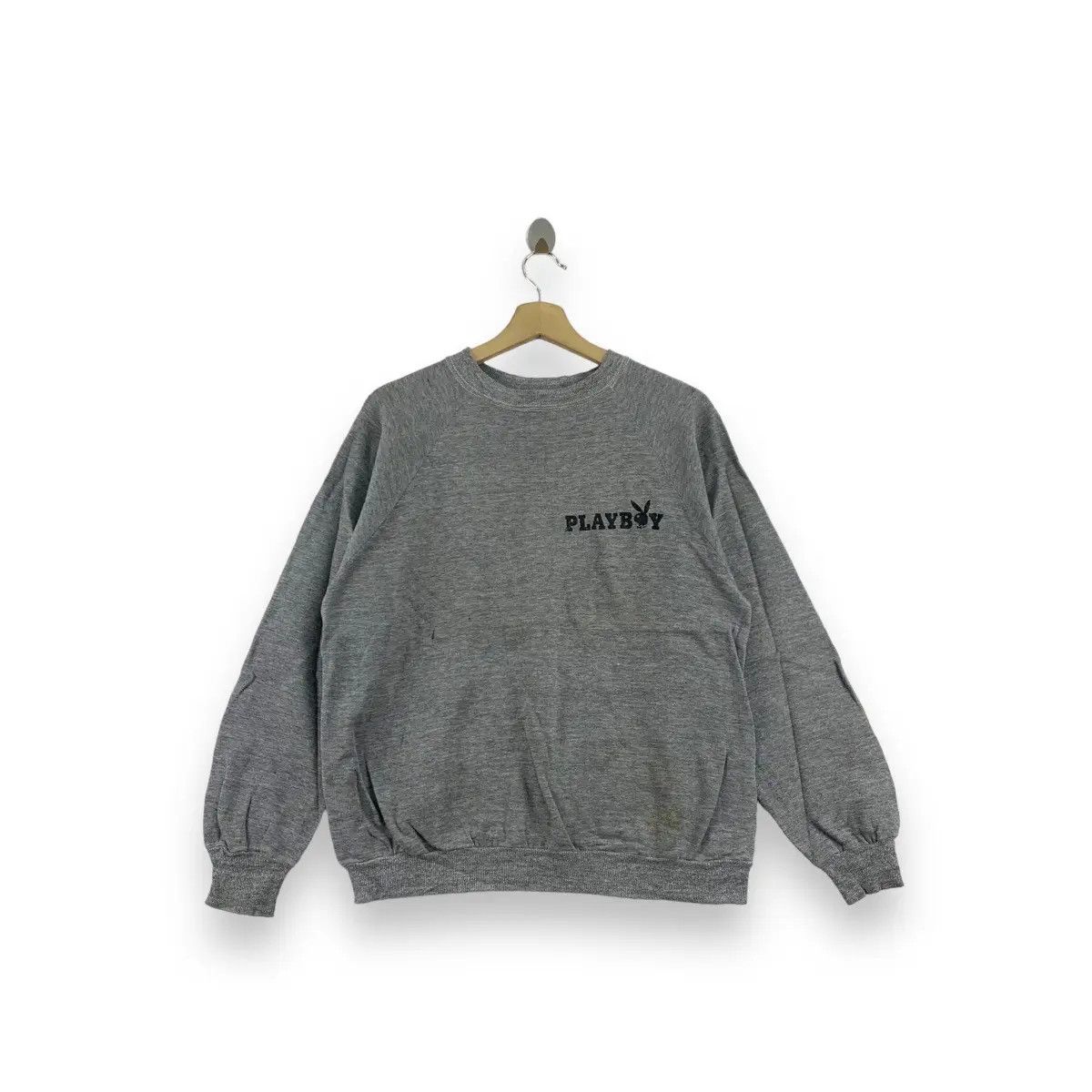 Playboy Vintage 90’ PLAYBOY BUNNY MAGAZINE Embossed Crewneck Size US L / EU 52-54 / 3 - 7 Thumbnail