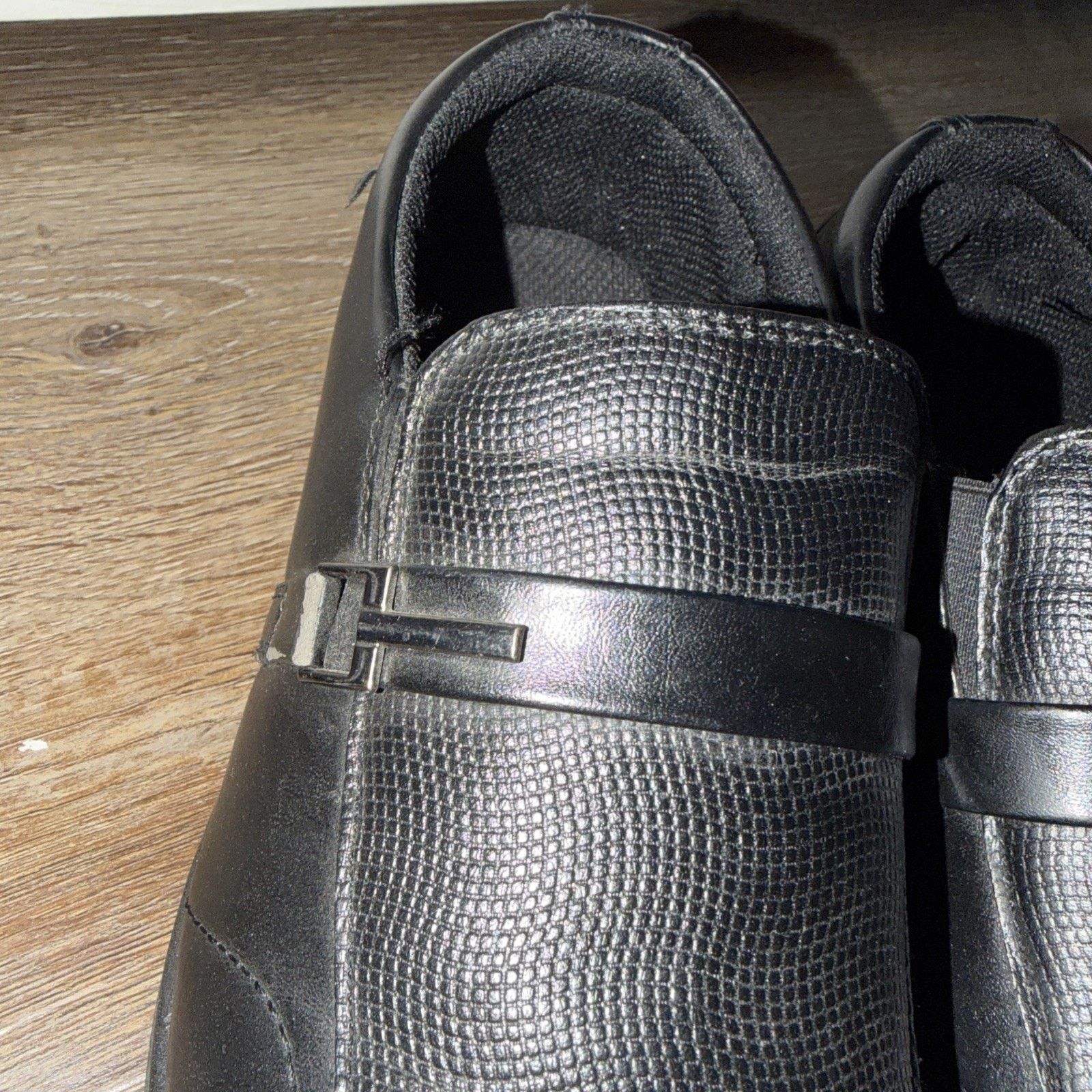 Hush Puppies Men's Black Fancy Dress Shoes Size 7M Black Leather Buckle Size US 7 / EU 40 - 3 Thumbnail