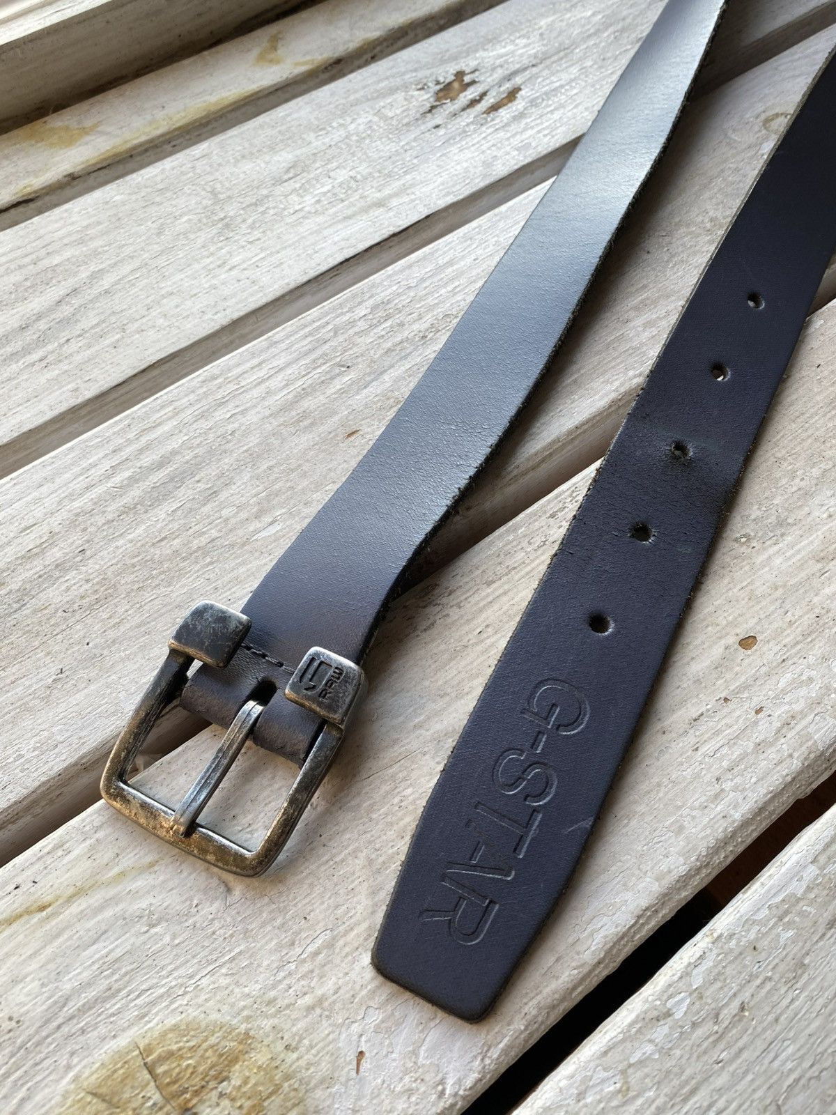 G-Star × Japanese Brand × Vintage Vintage G STAR Japanese Leather Punk Emo Rock Goth Y2K belt Size ONE SIZE - 2 Thumbnail