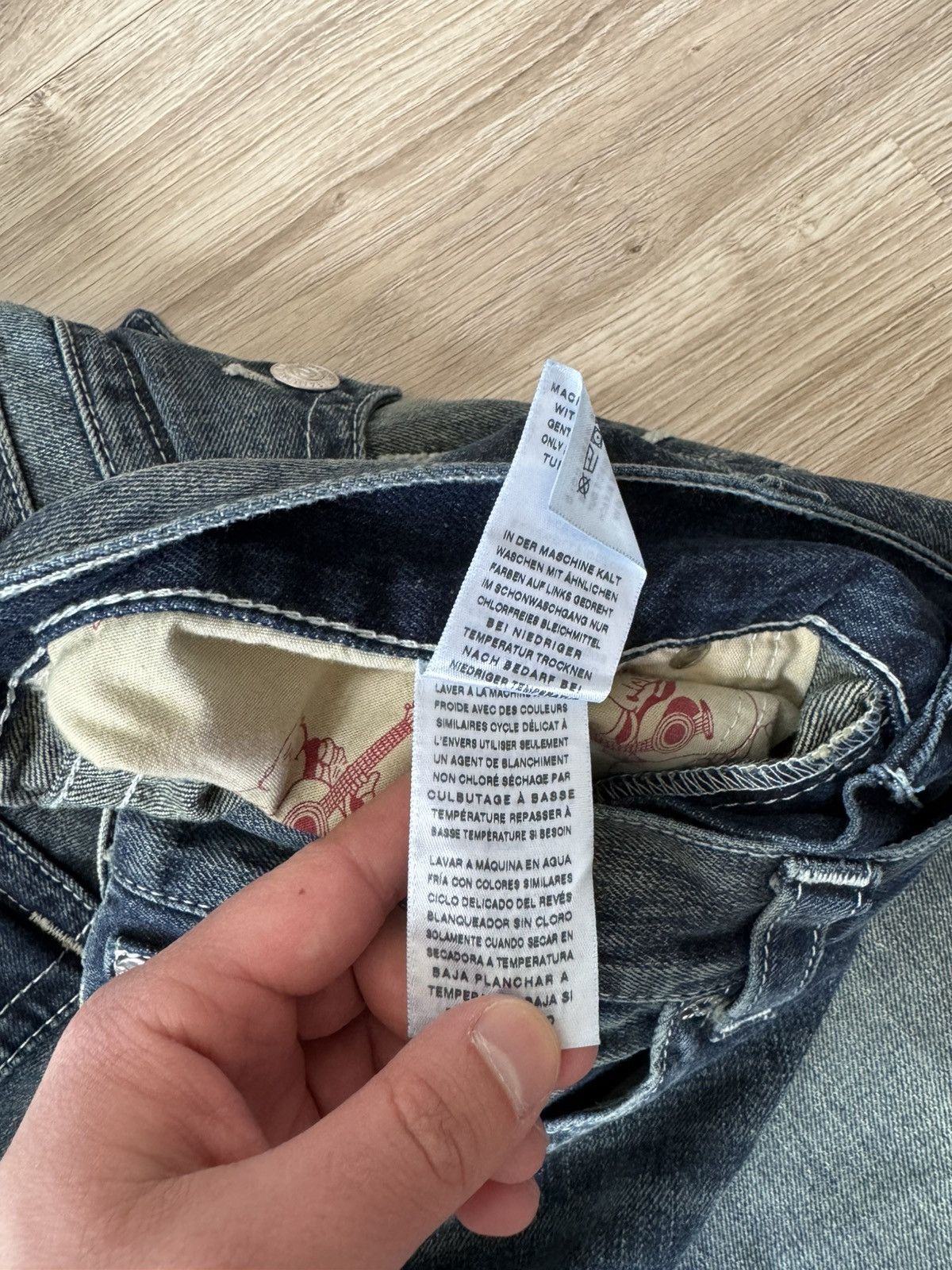 Other Vintage Y2K True Religion Distressed Washed Denim Jeans Size US 38 / EU 54 - 12 Thumbnail