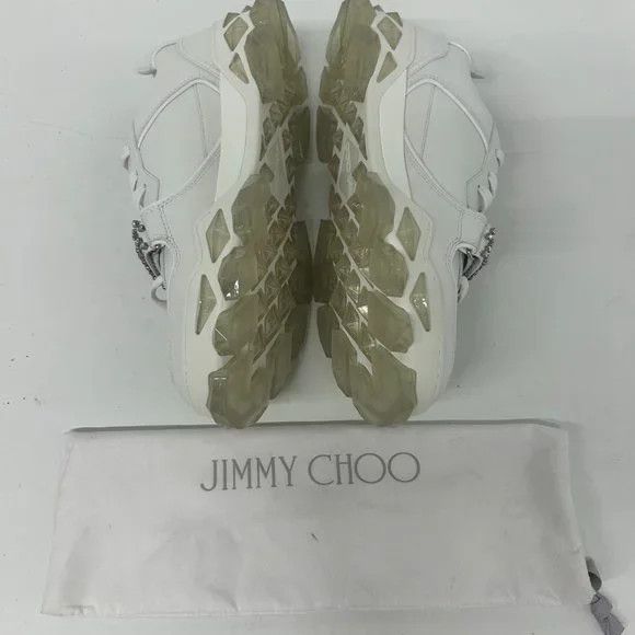 Jimmy Choo Jimmy Choo Men's White Diamond X Strap Low Sneakers - EU43 Size US 10 / EU 43 - 5 Thumbnail