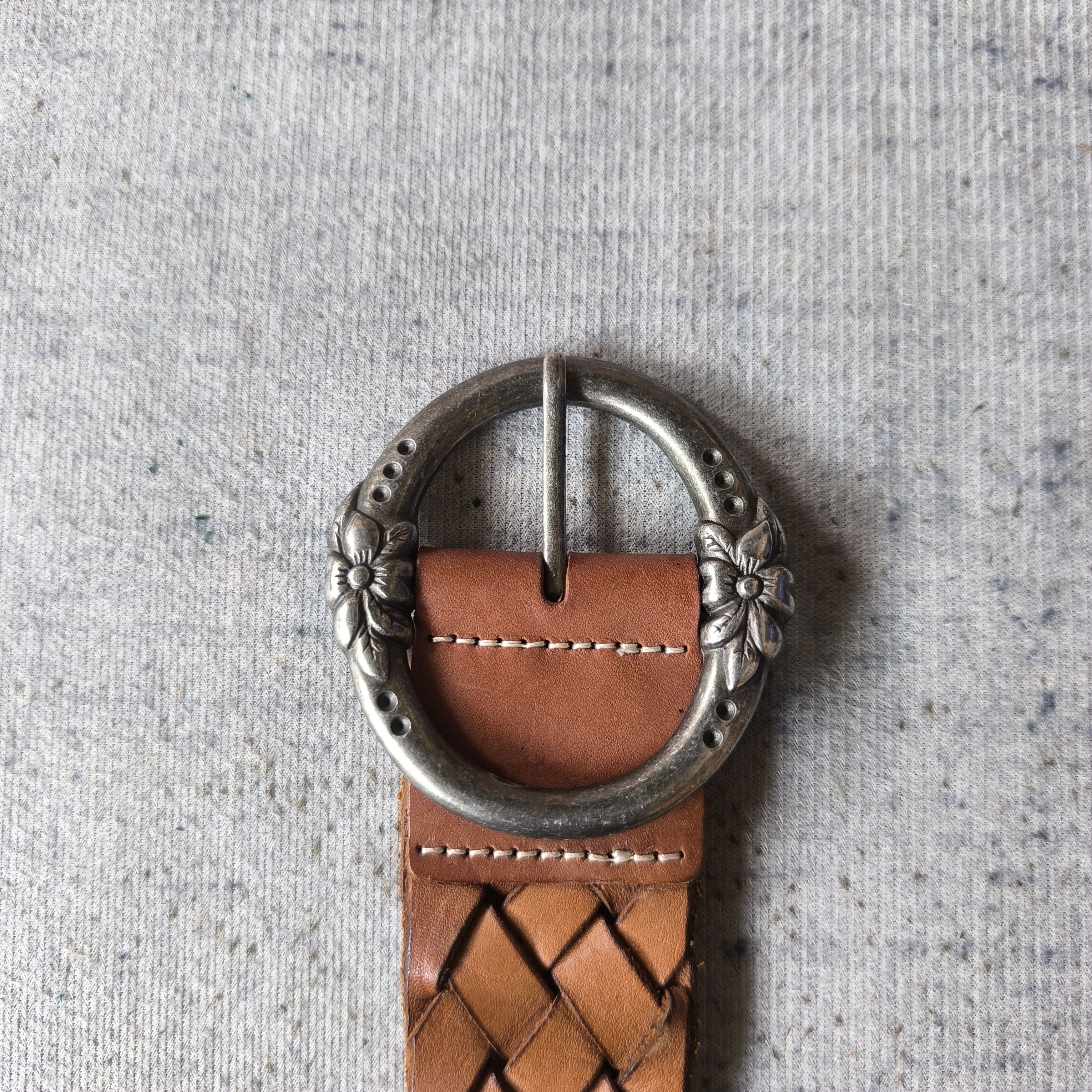 PPFM 🧵Garrison flower japanese crafted leather belt Size ONE SIZE - 4 Thumbnail