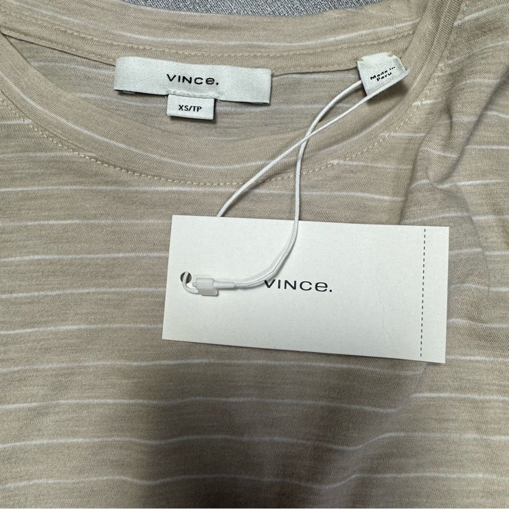 Vince NWT New $168 Vince Essential Elbow Length Sleeve Pima Cotto Size XS / US 0-2 / IT 36-38 - 6 Thumbnail