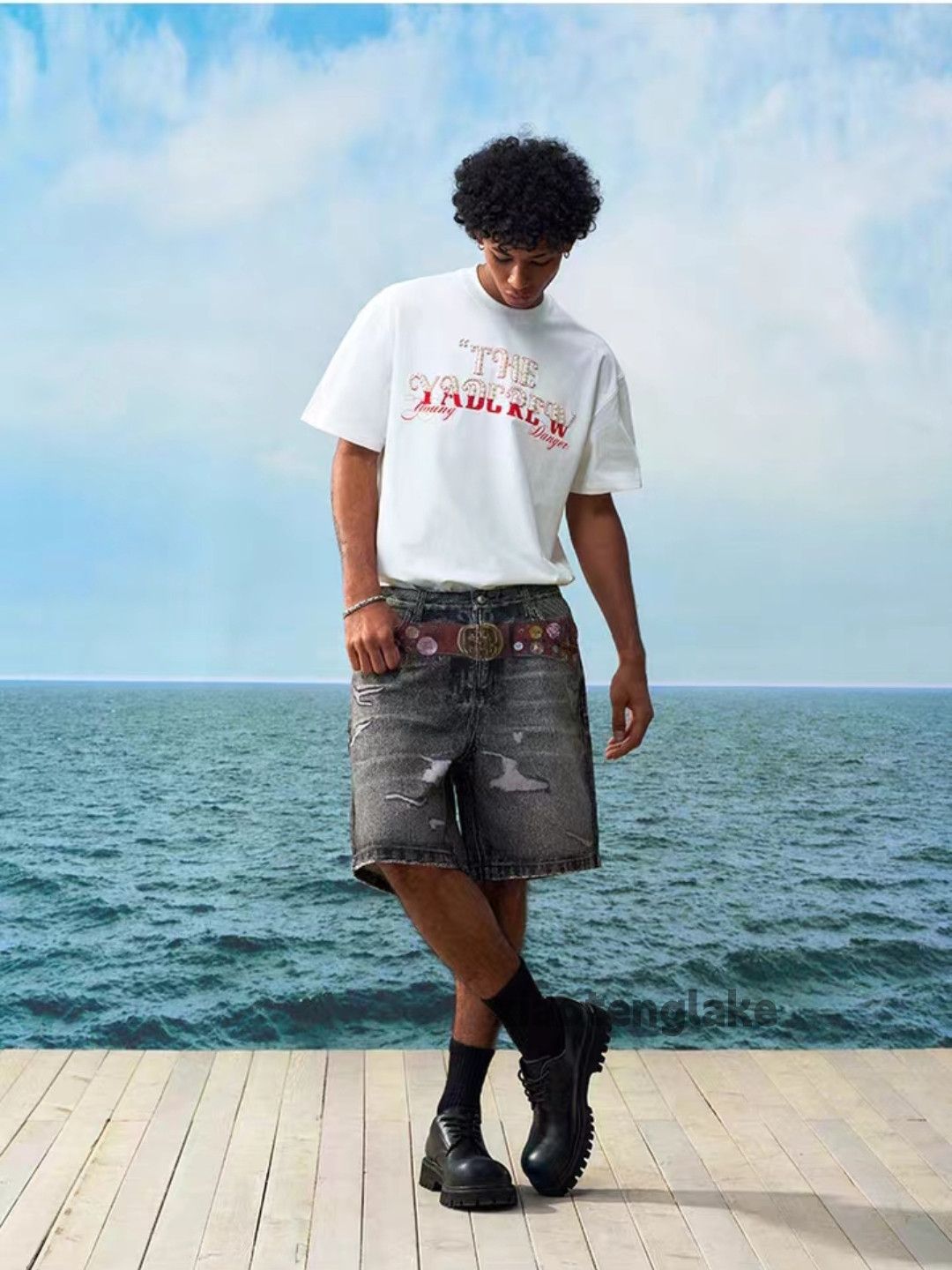 Designer × Japanese Brand × Vintage Unisex washed faded print pattern graphic shorts Size US 32 / EU 48 - 5 Thumbnail