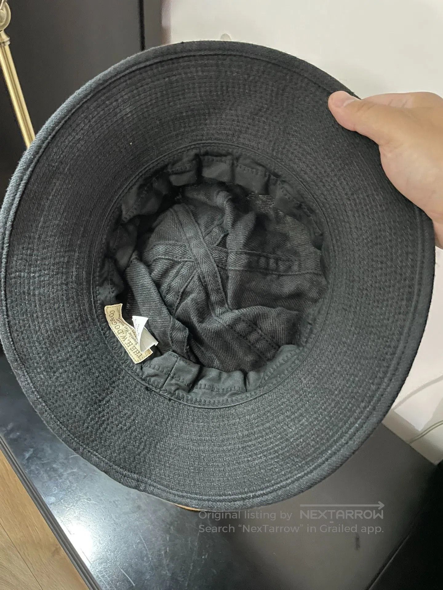 THE H.W.DOG&CO. H.W.Dog Black Linen Breathable Bucket Hat. Size ONE SIZE - 3 Thumbnail