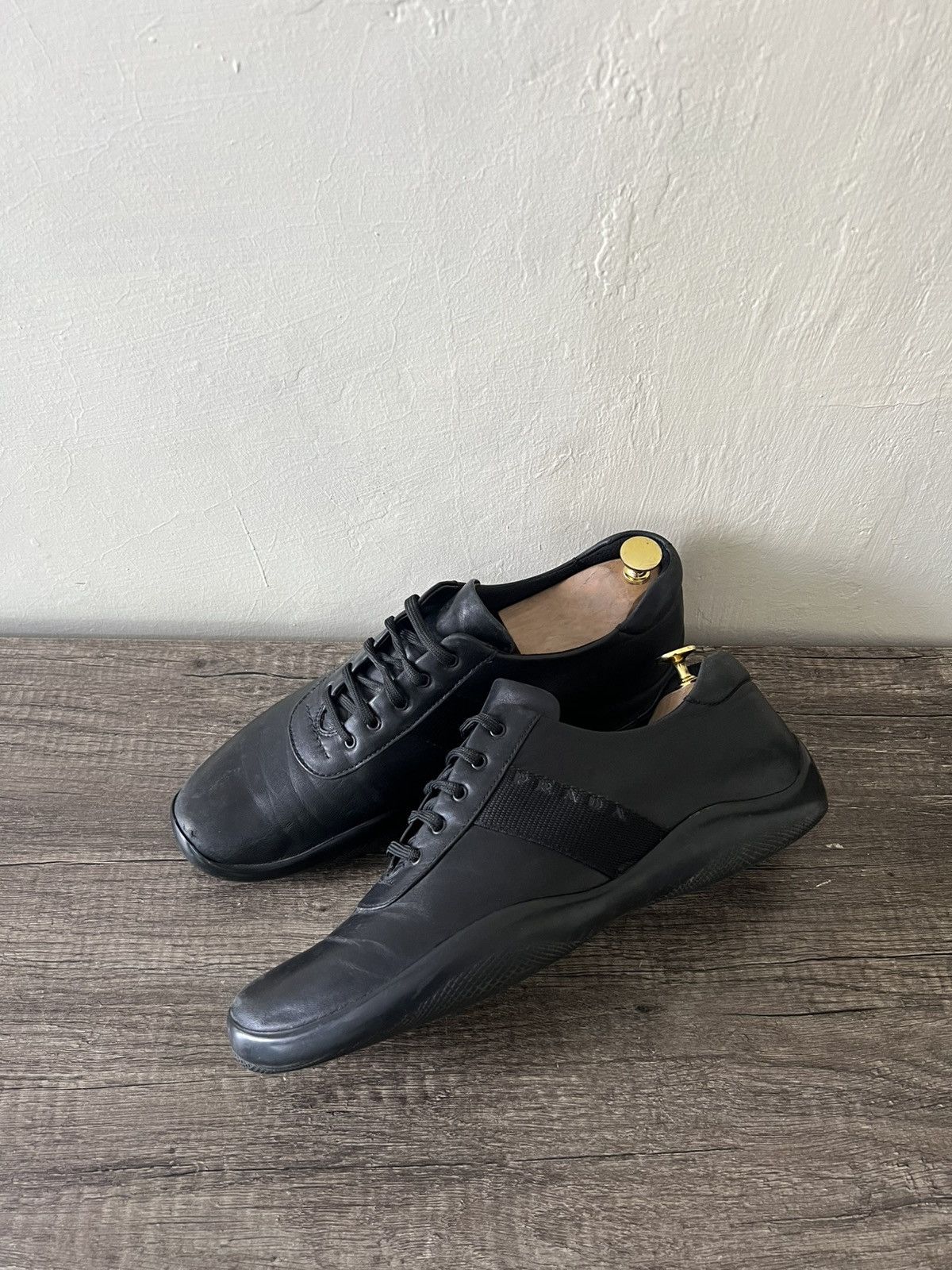 Prada PRADA SOLBIATO BLACK LEATHER LACE UP Size US 8.5 / EU 41-42 - 6 Thumbnail