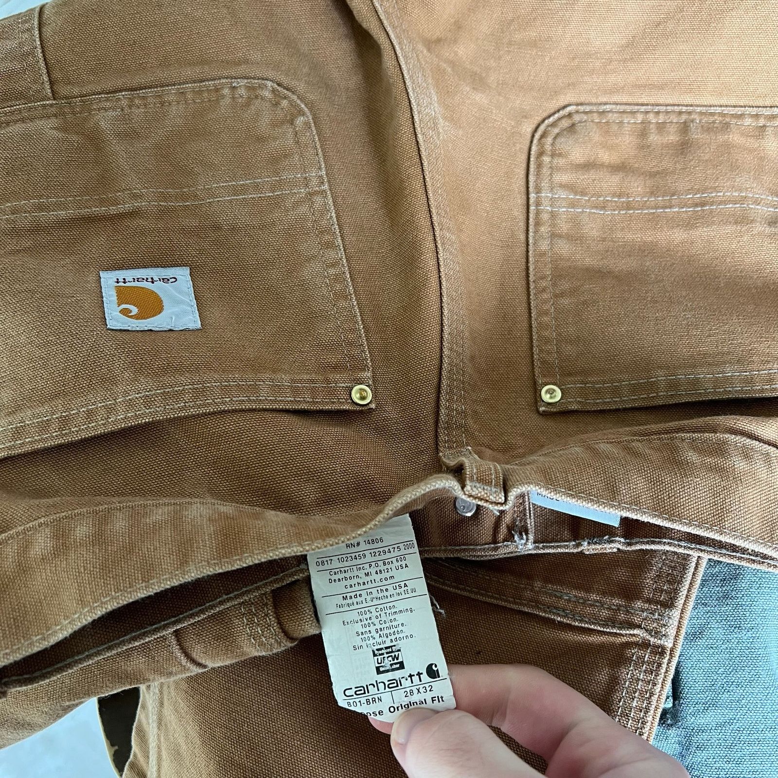 Carhartt × Vintage Carhartt brown double knee work wear carpenter pants Size US 27 - 6 Thumbnail