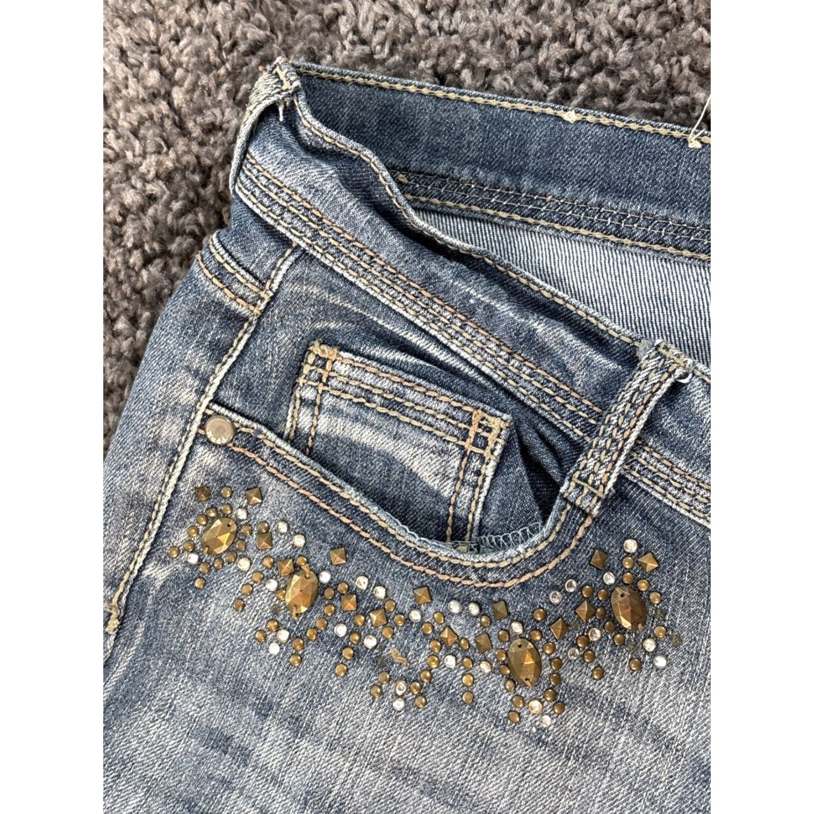 Vintage **VINTAGE Mudd Jeans Bootcut Womens Light Wash Rhinestone 34x32** User: Vintage Mudd Jeans Bootcut Womens Light Wash Rhinestone 34x32 Size 24" / US 00 / IT 34 - 7 Thumbnail